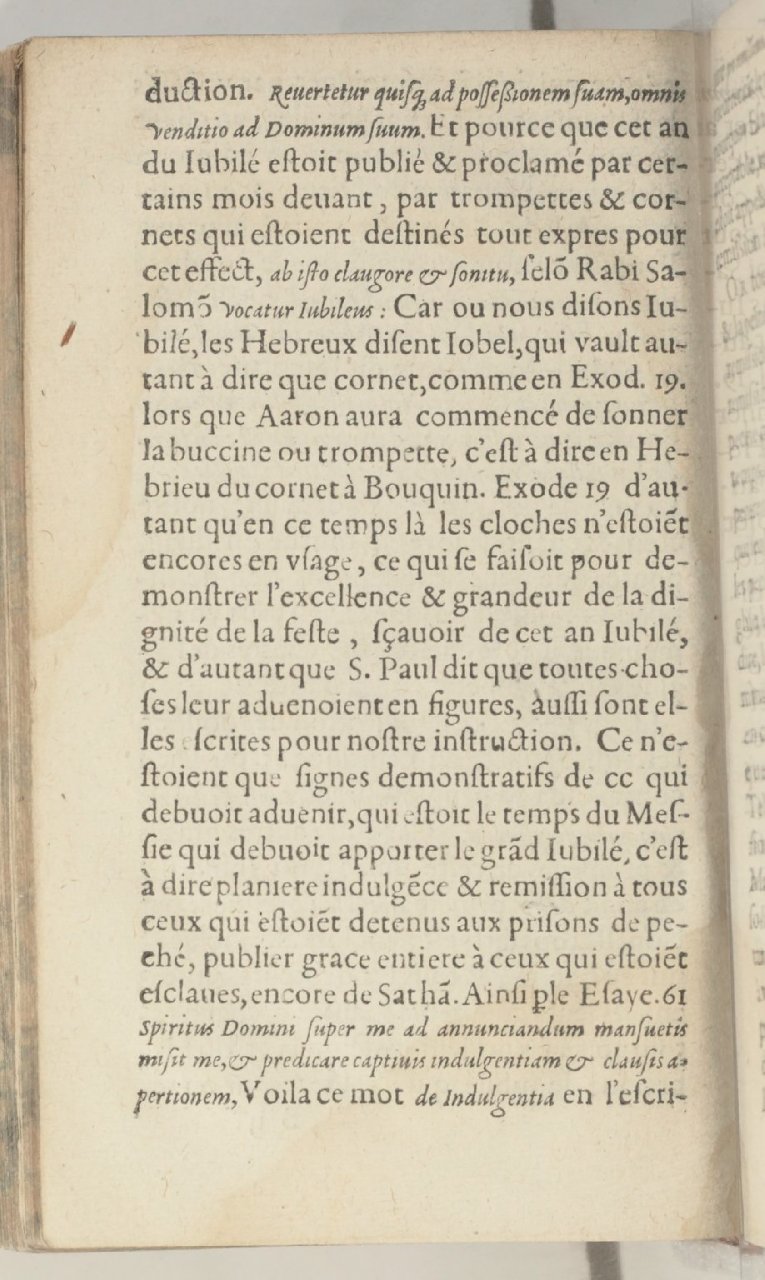 1590 - Jean Moreau - Discours du jubilé tiré du Trésor spirituel de l’Église - BnF