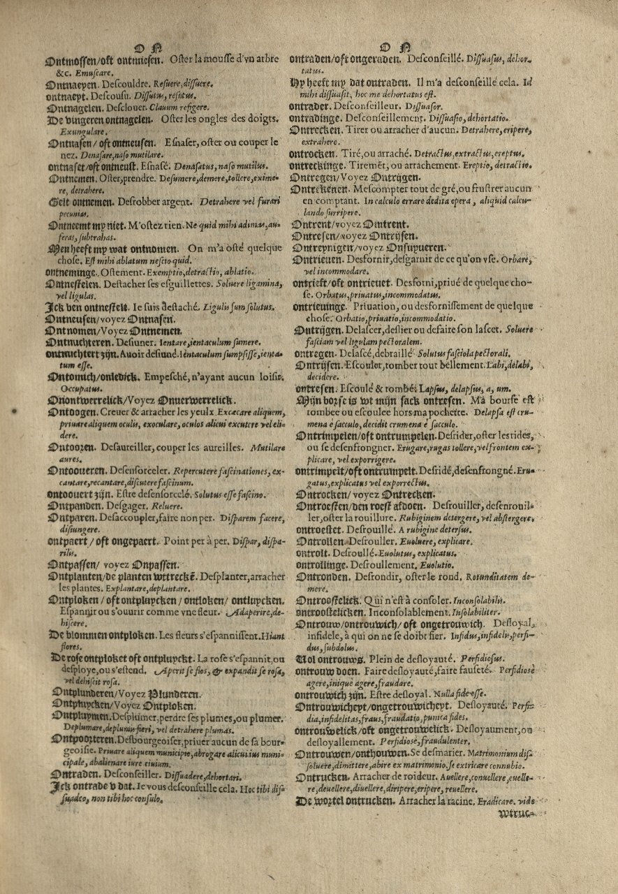 1573 - Christophe Plantin - Trésor du langage bas-allemand - Greifswald