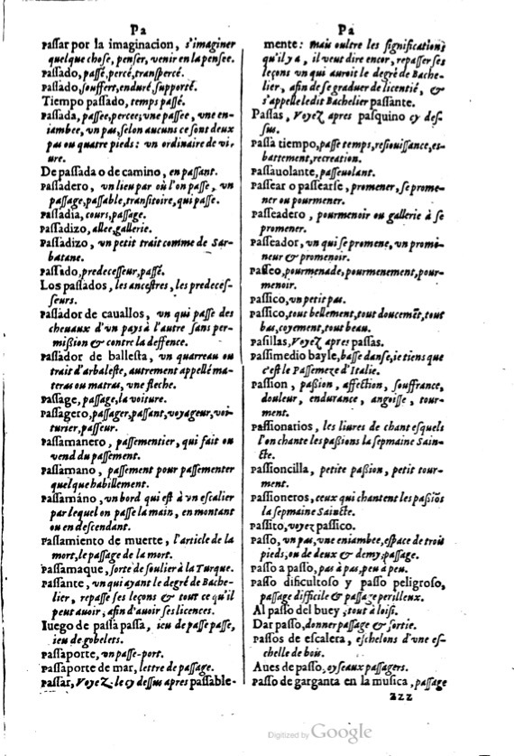 1621 - Adrian Tiffaine - Trésor des deux langues espagnole et française - BM Lyon