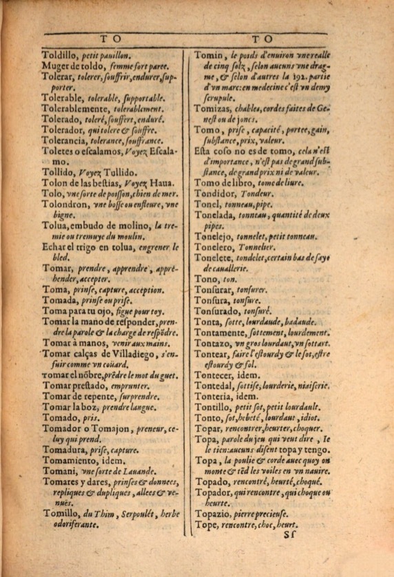 1607 - Marc Orry - Trésor des deux langues espagnole et française (Première et Seconde parties) - ÖNB Wien