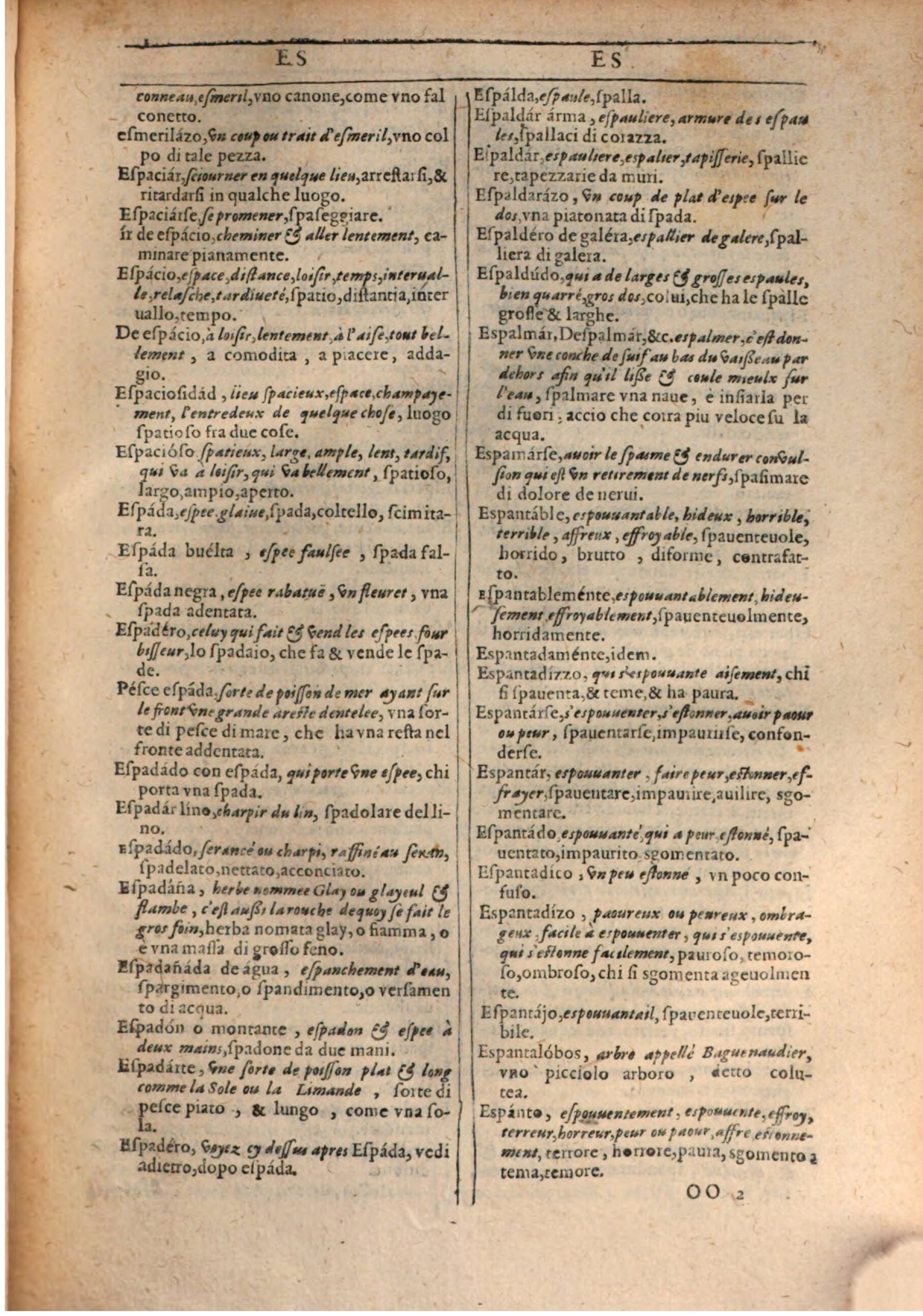 1609 - Philippe Albert et Alexandre Pernet - Trésor des trois langues française, italienne et espagnole (Première partie) - BSB Munich