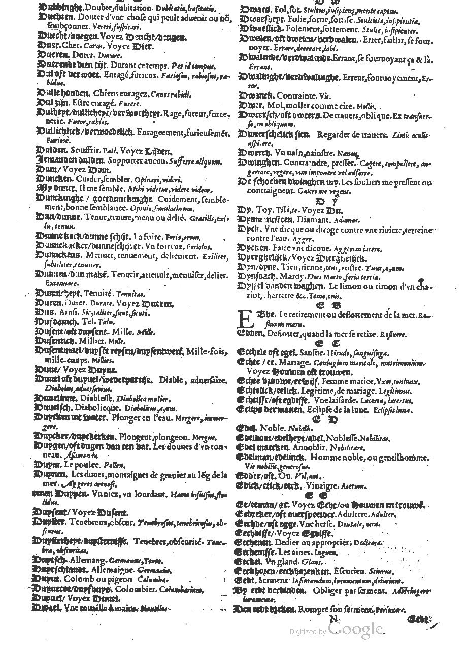 1573 - Christophe Plantin - Trésor du langage bas-allemand - BM Lyon