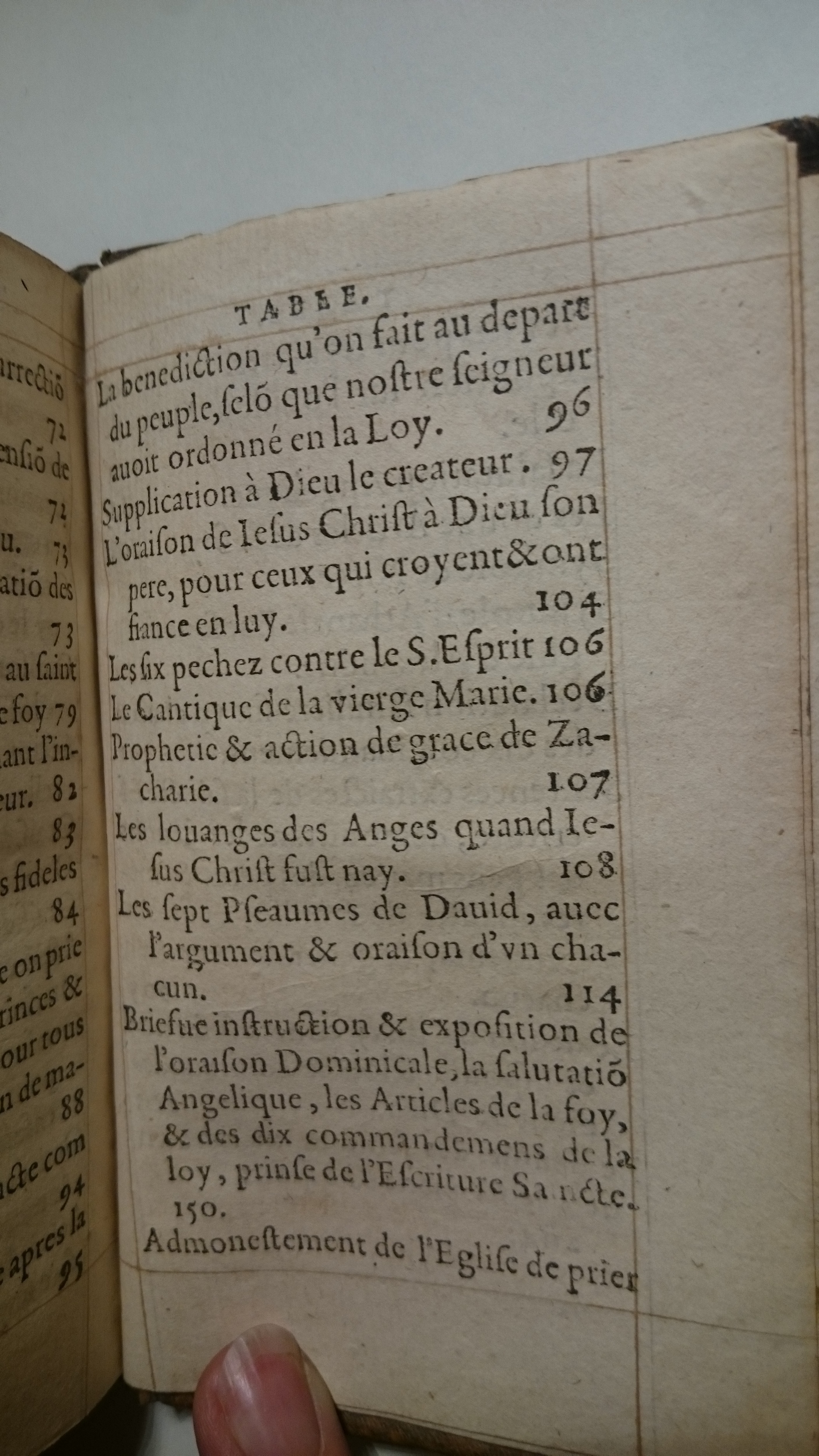 1585 - Guillaume Auvray - Trésor des prières, oraisons et instructions chrétiennes - BnF