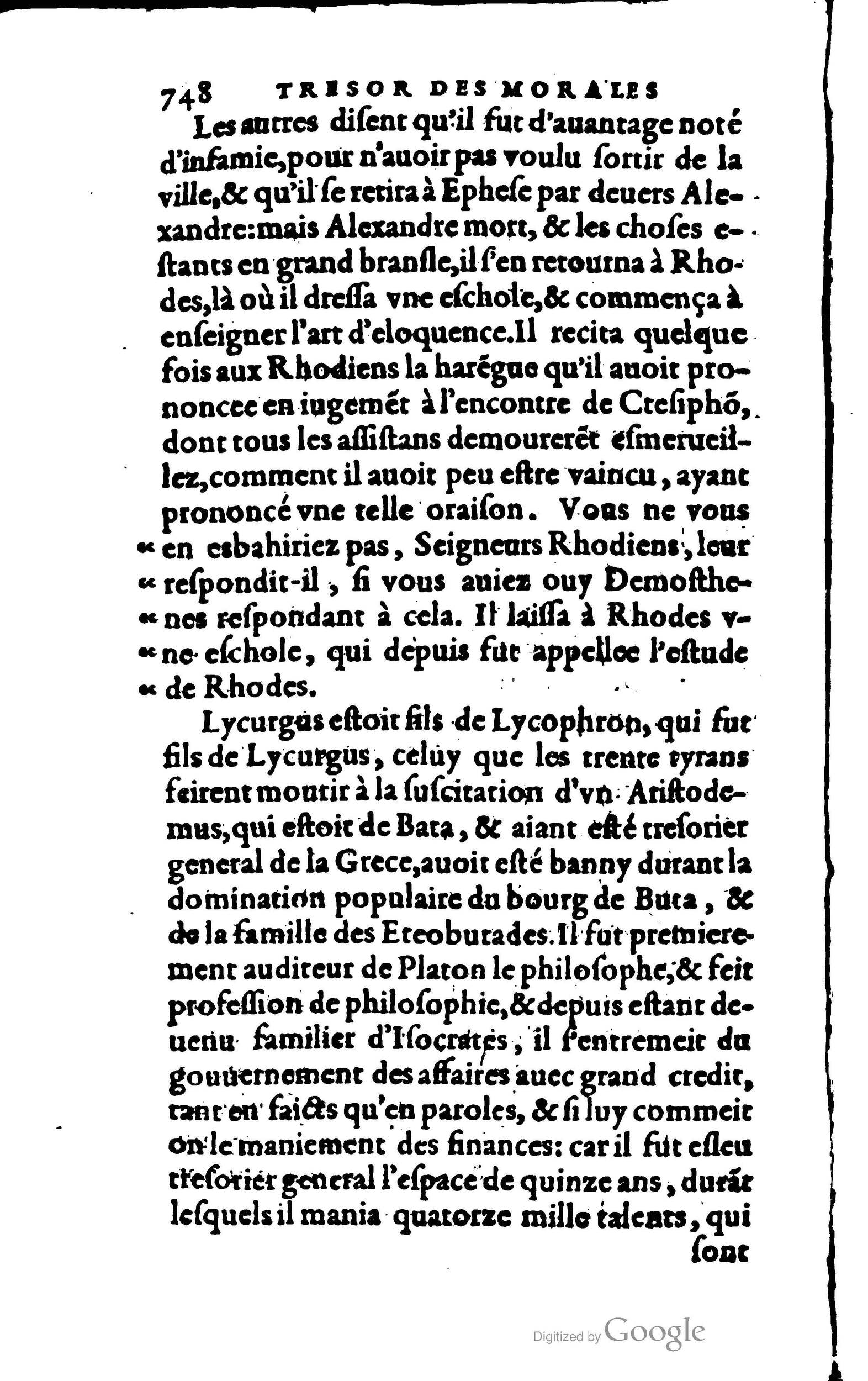 1578 - Jean Poupy - Trésor des morales de Plutarque - BSB Munich