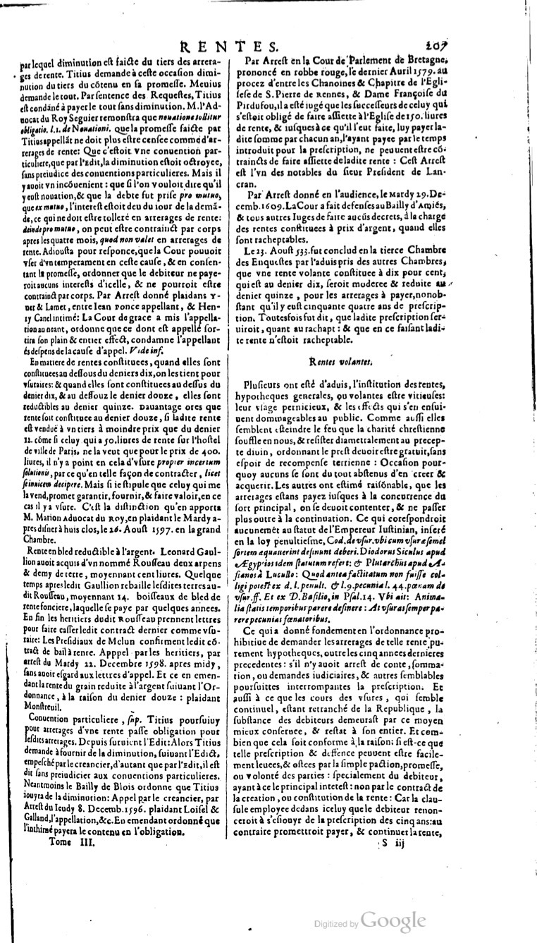 1629 - Veuve Nicolas Buon - Trésor du droit français (21754 T. 3) - BM Lyon