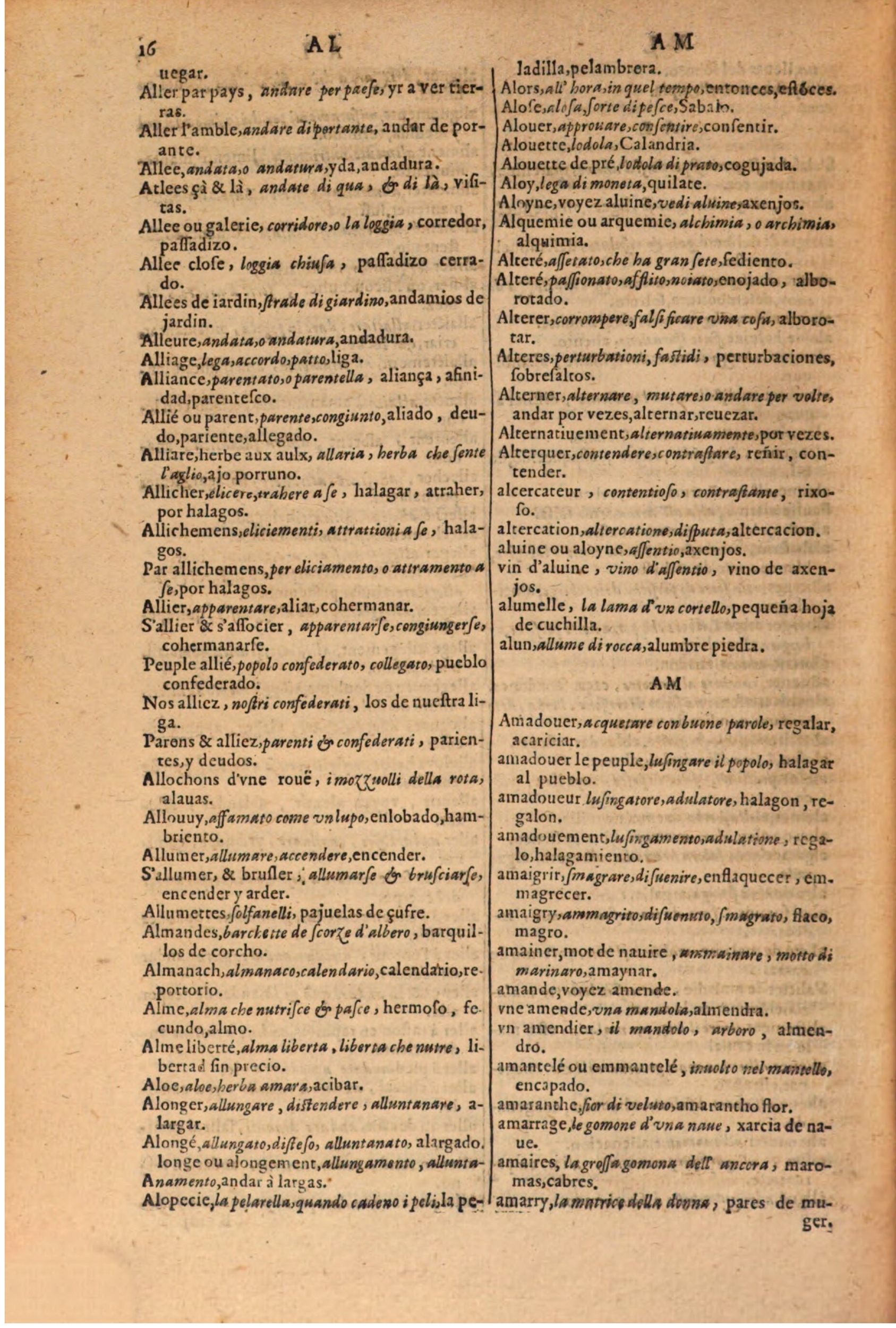 1616 - Pierre de la Rovière - Trésor des trois langues (Seconde partie) - BSB Munich