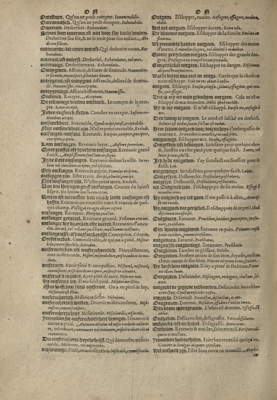 1573 - Christophe Plantin - Trésor du langage bas-allemand - Greifswald