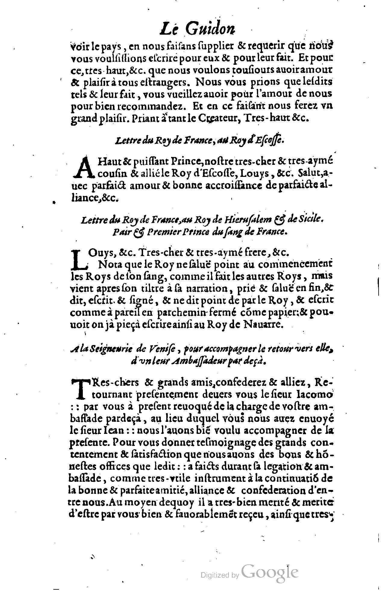 1614 - Jean Richer - Trésor du nouveau style et protocole de la chancellerie de France - BSB Munich