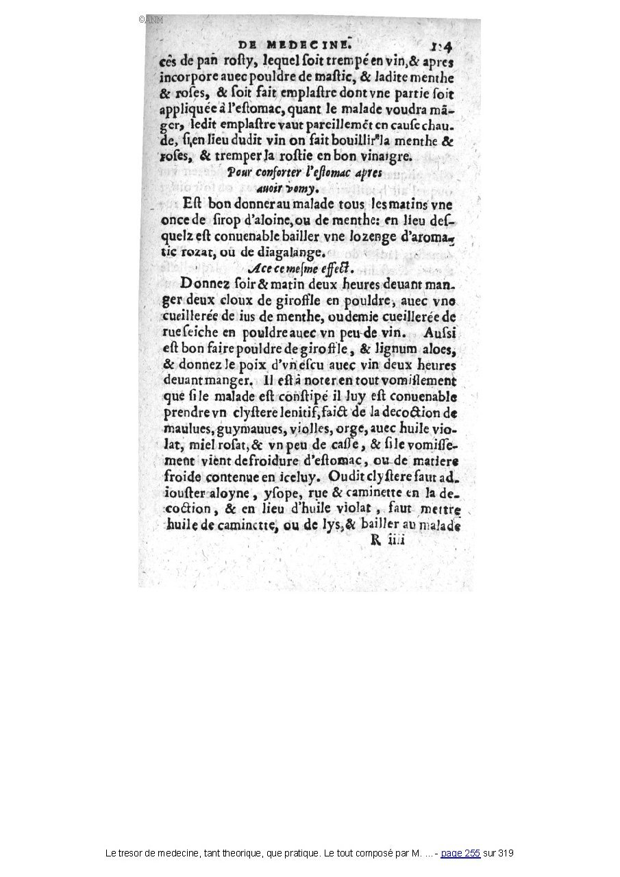 1560 - Pierre et Jan Moine - Trésor de médecine - Université Paris Cité