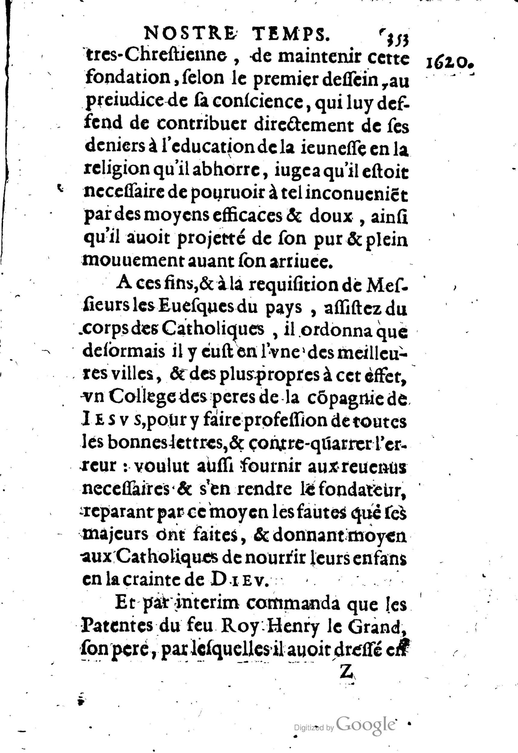 1623 - Joseph Bouillerot - Trésor de l’histoire générale de notre temps - BM Lyon