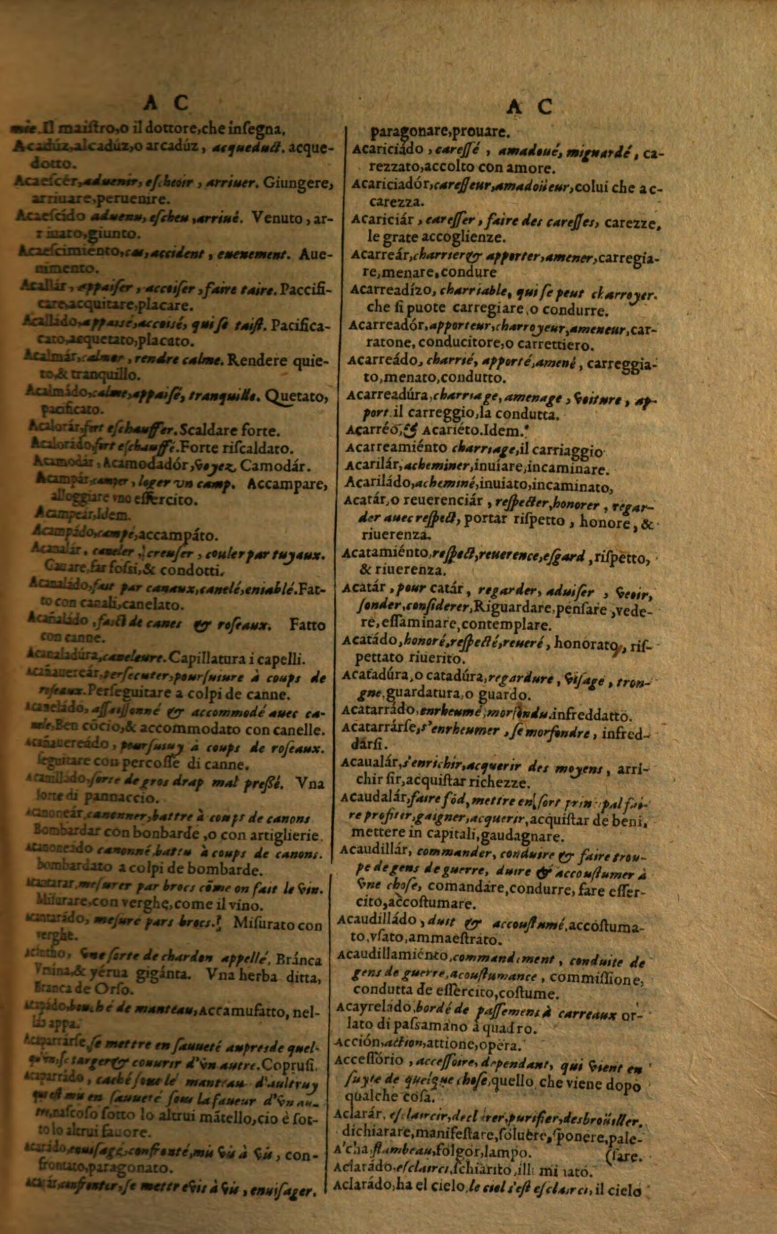 1617 - Samuel Crespin - Trésor des trois langues espagnole, française et italienne (Première partie) - Regensburg