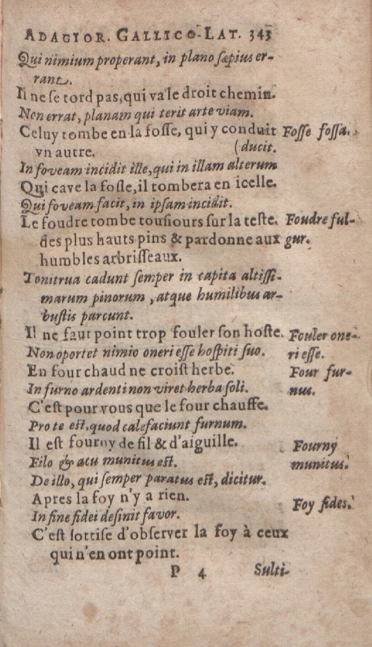 1612 - Dominicus Custos - Trésor des proverbes français  - Bibliopol-Olomuc