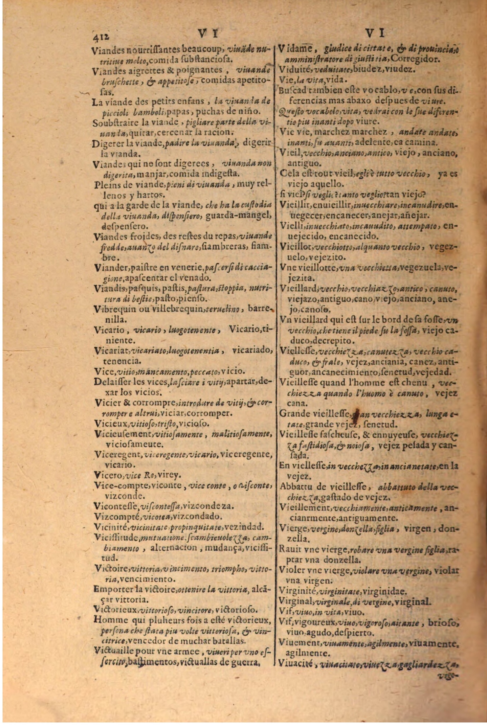 1616 - Pierre de la Rovière - Trésor des trois langues (Seconde partie) - BSB Munich