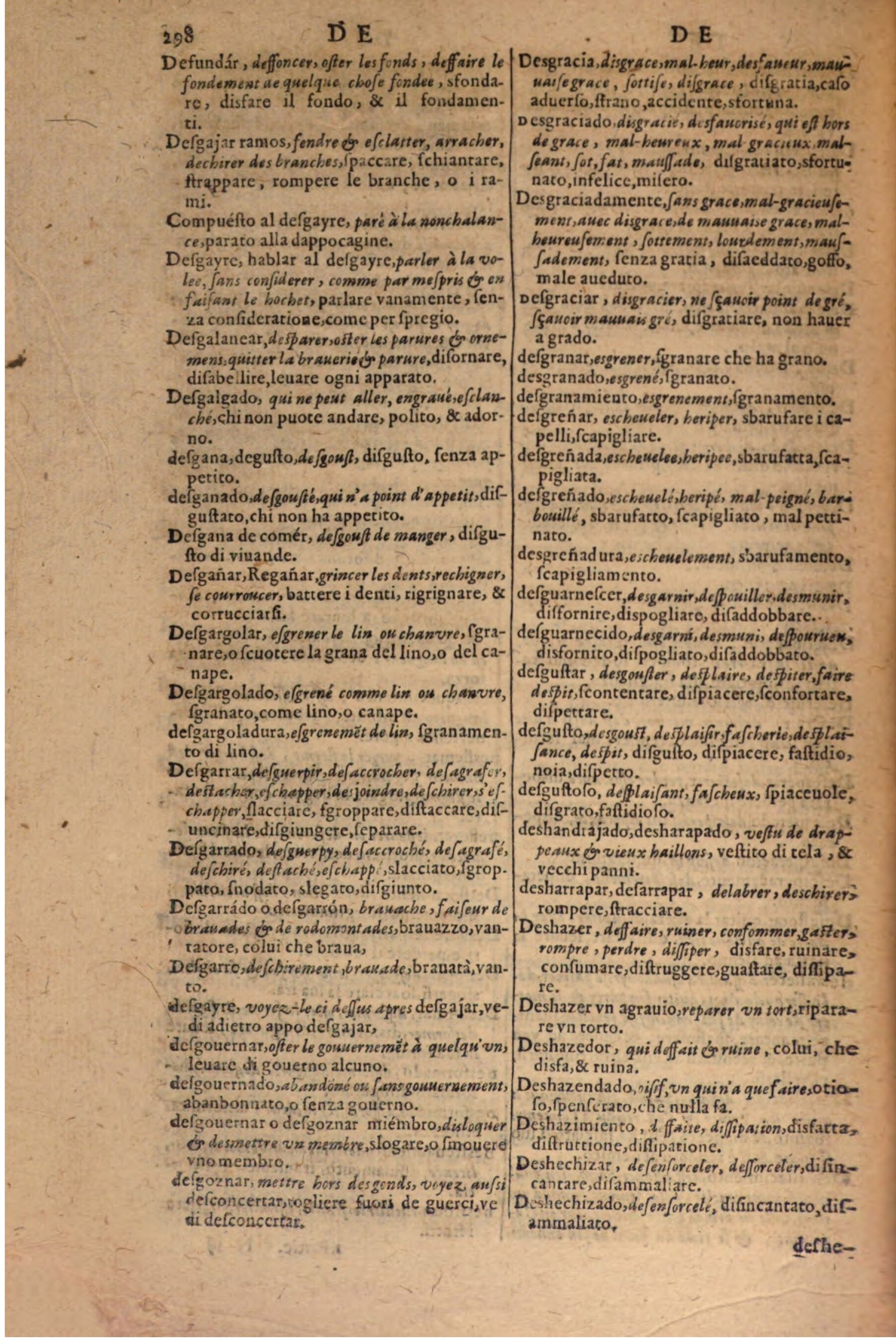 1606 - Samuel Crespin - Thresor des trois langues, francoise, italiene et espagnolle - BSB Munich