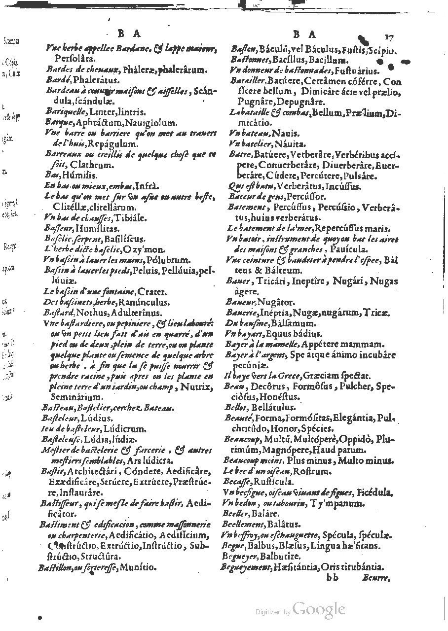 1564 - Henri Hylaire et Louis Cloquemin - Trésor des mots et traits français - BSB Munich