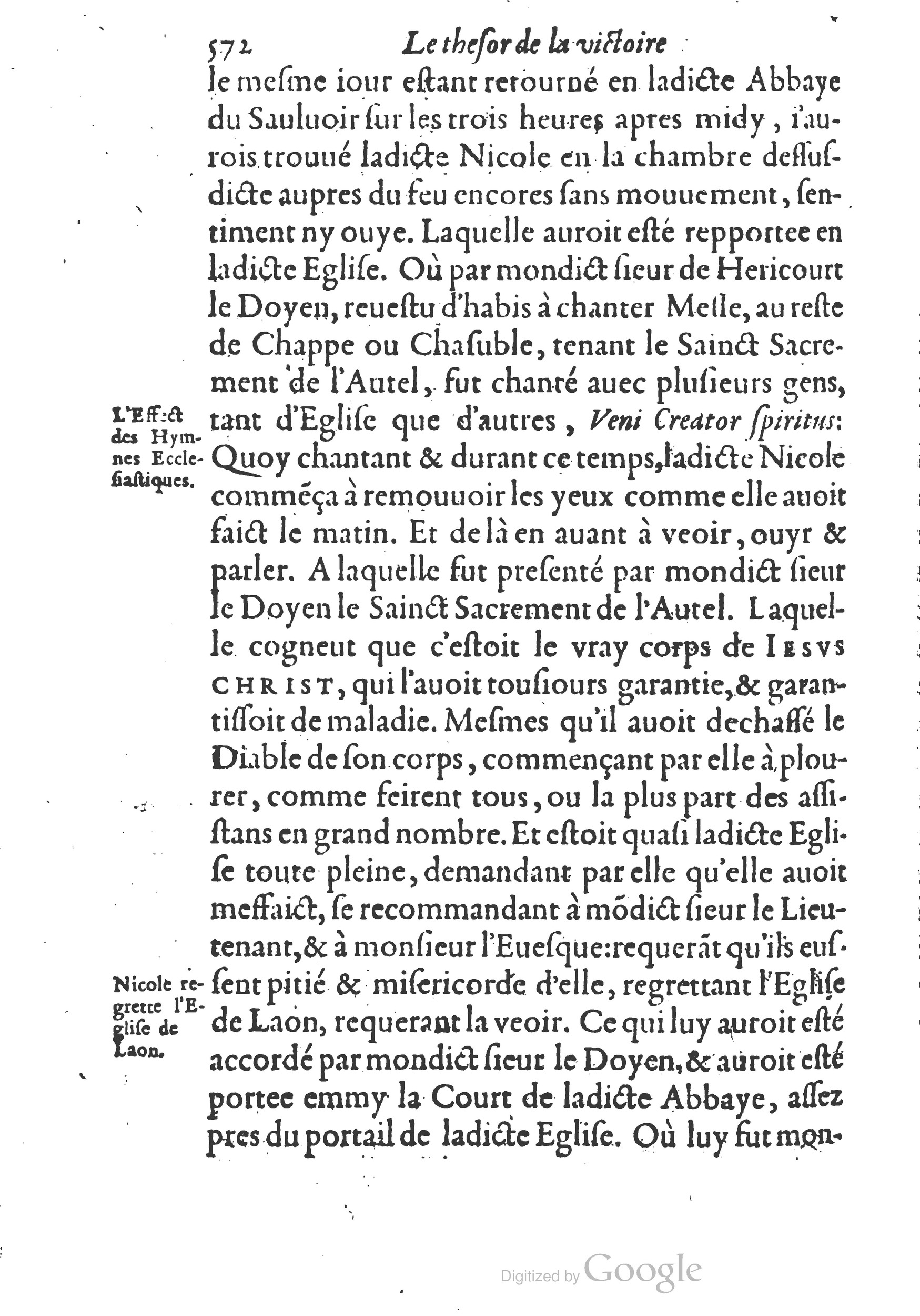 1578 - Nicolas Chesneau - Trésor et entière histoire de la triomphante victoire du corps de Dieu sur l’esprit malin - British Library 1578 - Nicolas Chesneau - Trésor et entière histoire de la triomphante victoire du corps de Dieu sur l’esprit malin - British Library