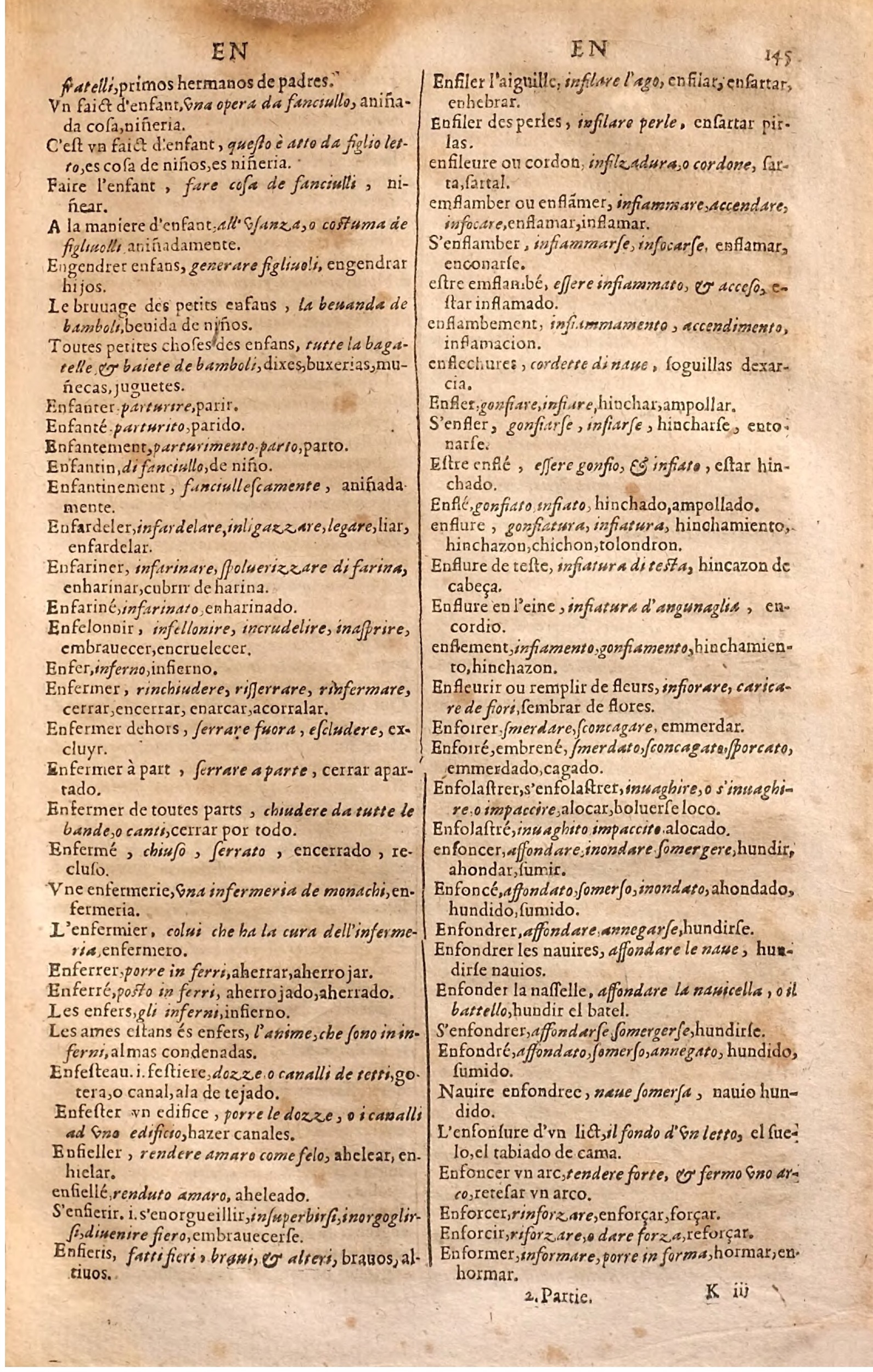 1627 - Jacques Crespin - Trésor des trois langues (Seconde partie) - Regensburg