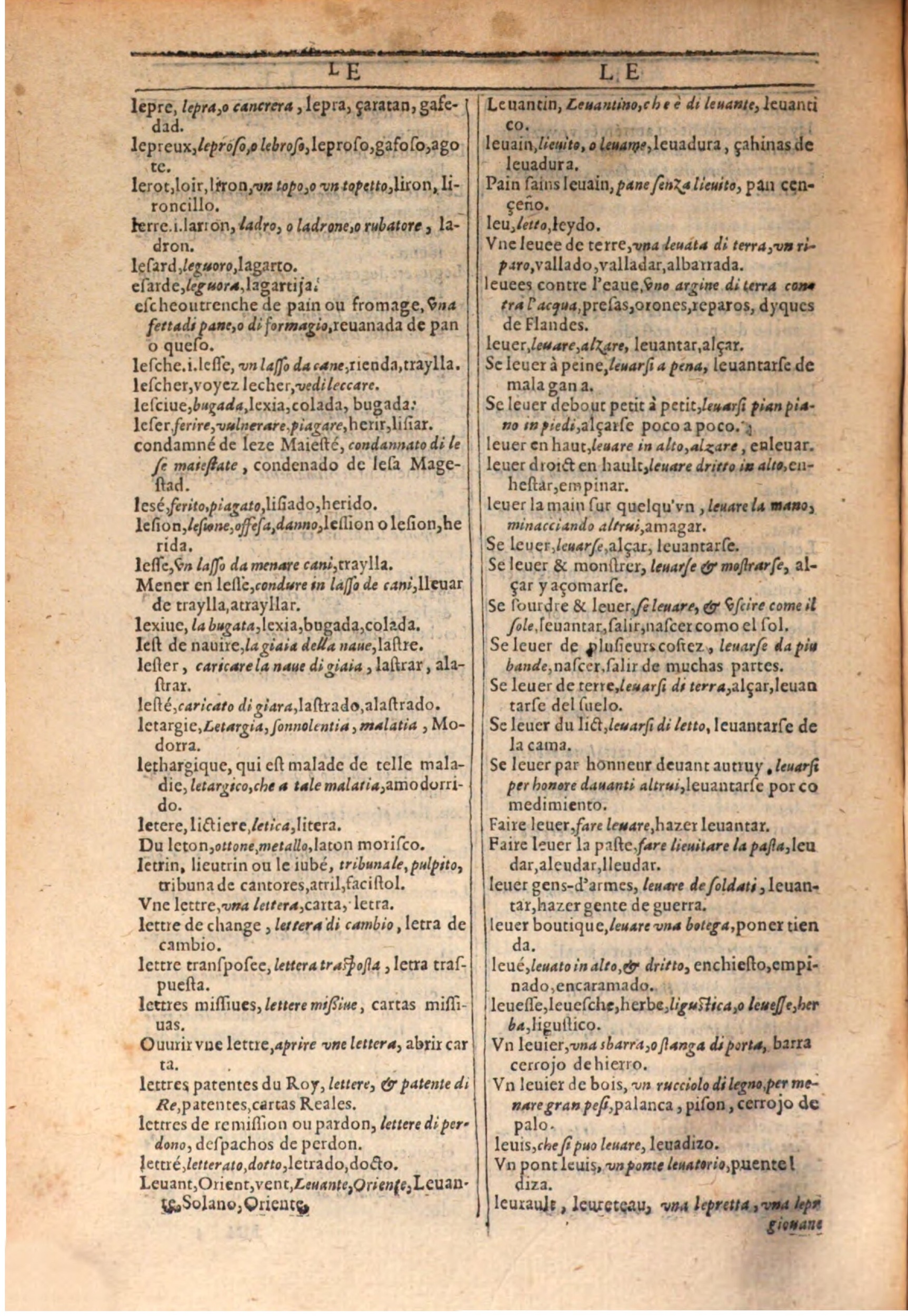 1609 - Philippe Albert et Alexandre Pernet - Trésor des trois langues française, italienne et espagnole (Seconde partie) - BSB Munich 1609 - Philippe Albert et Alexandre Pernet - Trésor des trois langues française, italienne et espagnole (Seconde partie) - BSB Munich