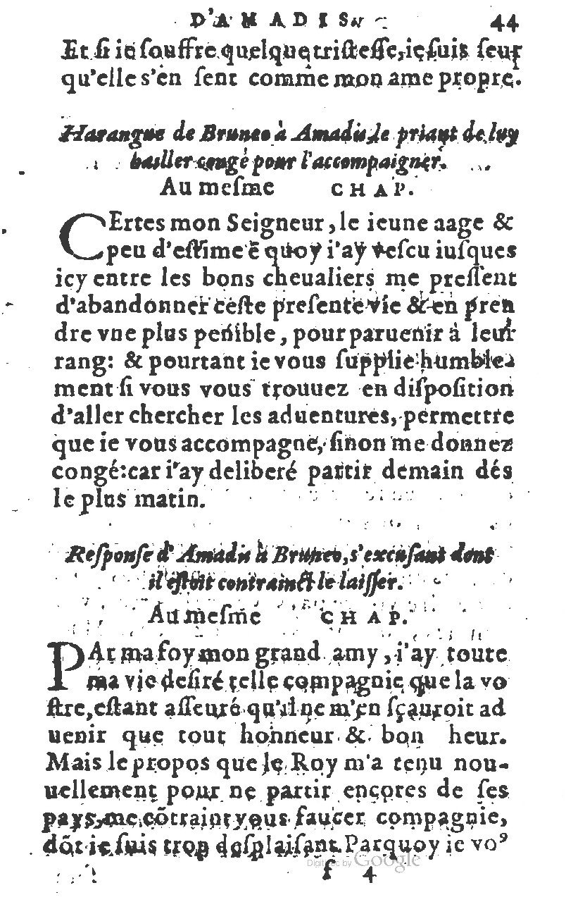 1582 - Jean Huguetan - Trésor des Amadis T. 1 - BM Lyon