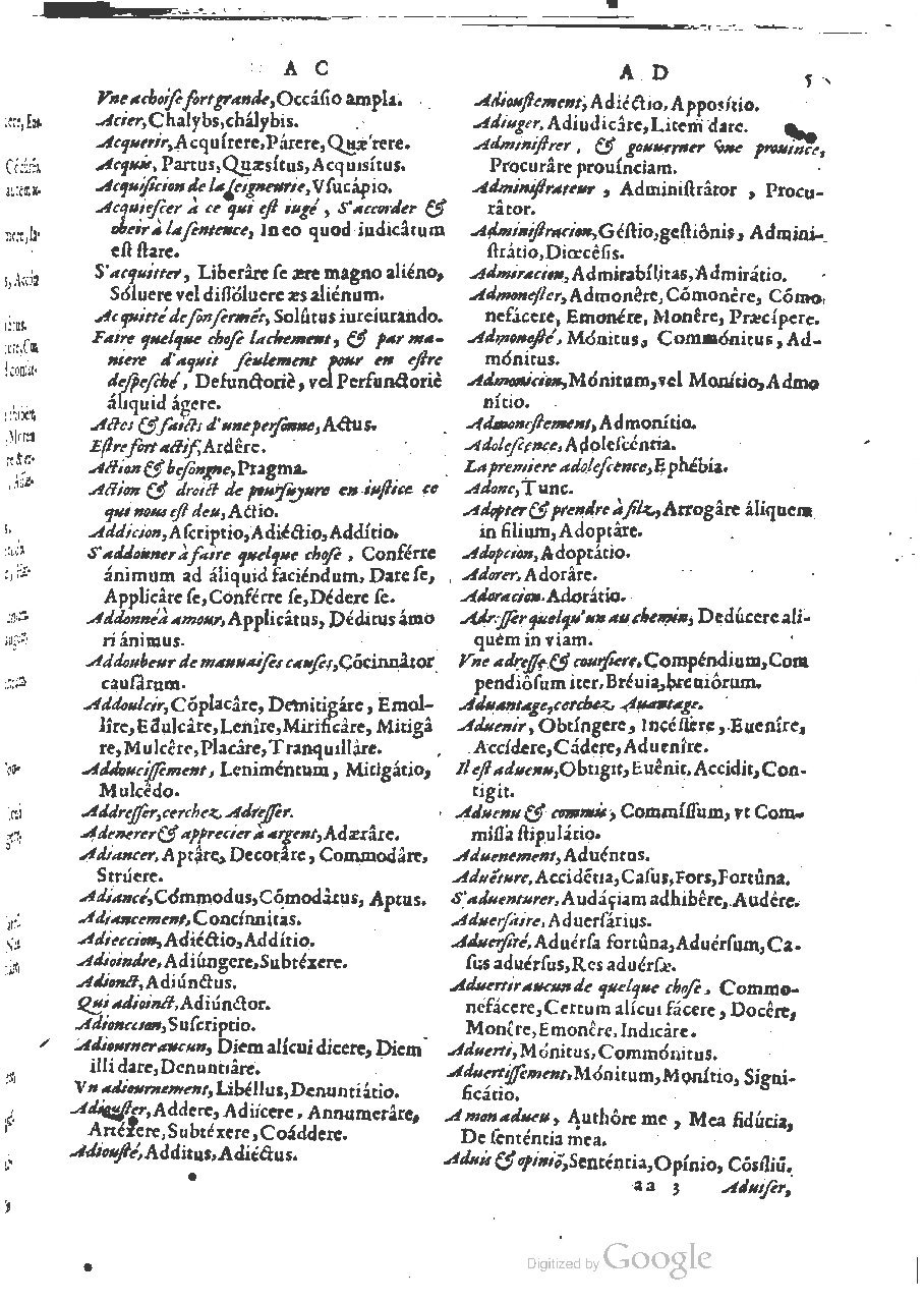 1564 - Henri Hylaire et Louis Cloquemin - Trésor des mots et traits français - BSB Munich