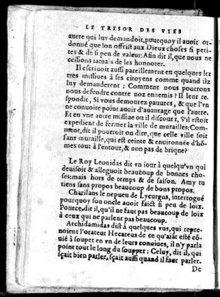 1574 - Benoît Rigaud - Trésor des vies de Plutarque - Avignon