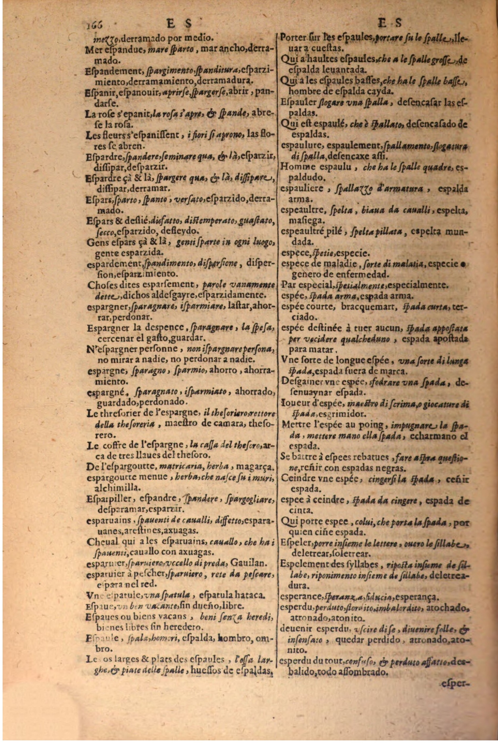 1616 - Pierre de la Rovière - Trésor des trois langues (Seconde partie) - BSB Munich