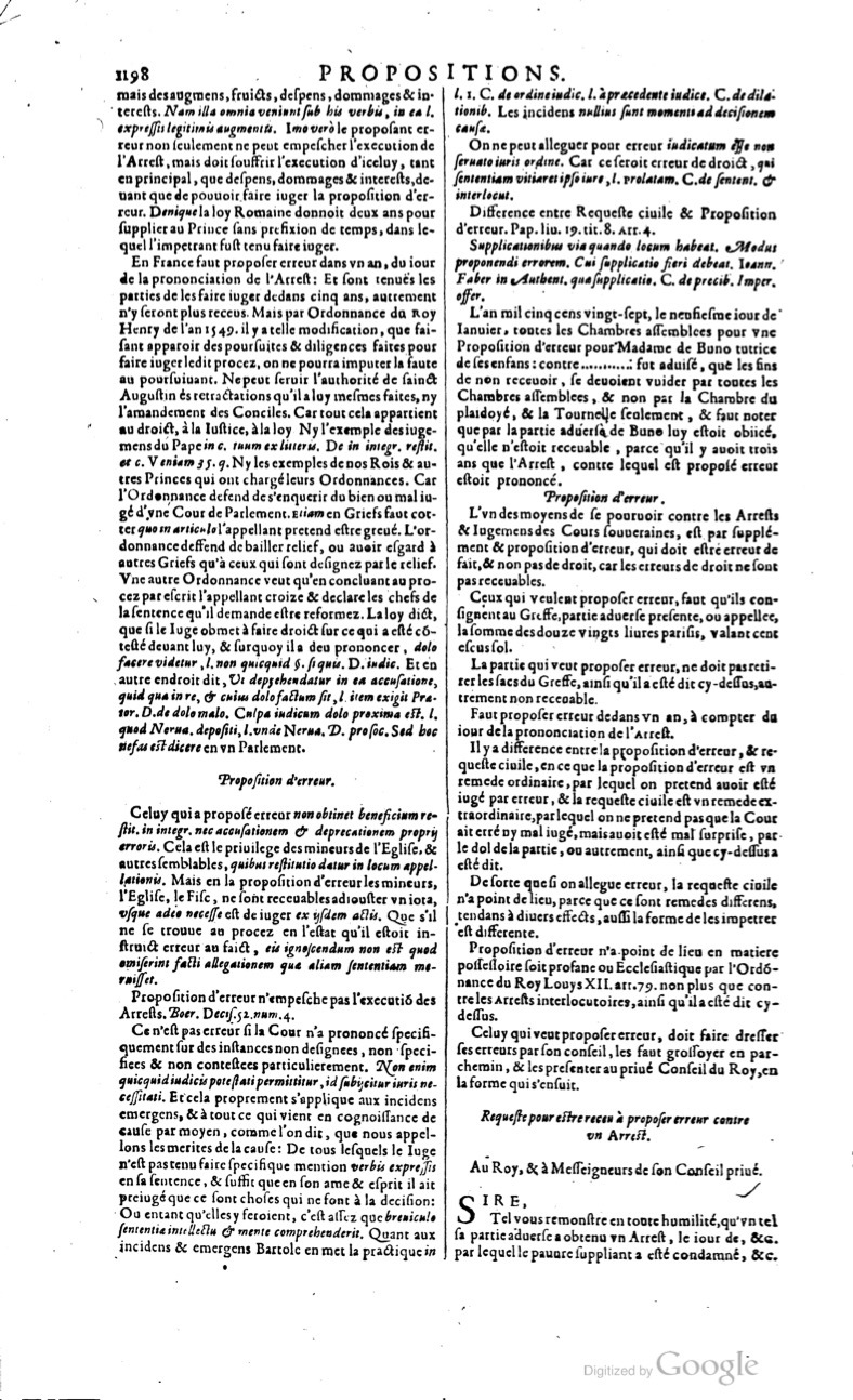 1629 - Veuve Nicolas Buon - Trésor du droit français (29620 T. 2) - BM Lyon