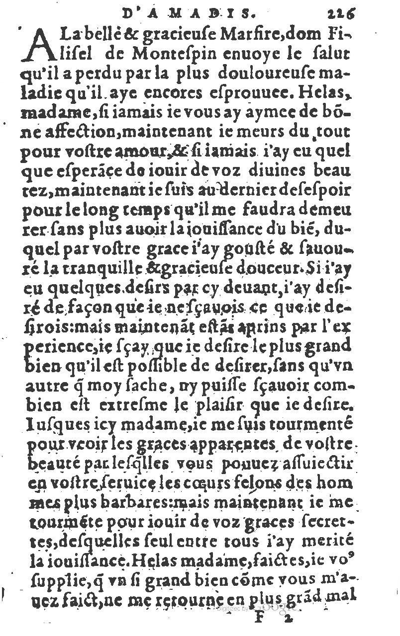 1582 - Jean Huguetan - Trésor des Amadis T. 1 - BM Lyon