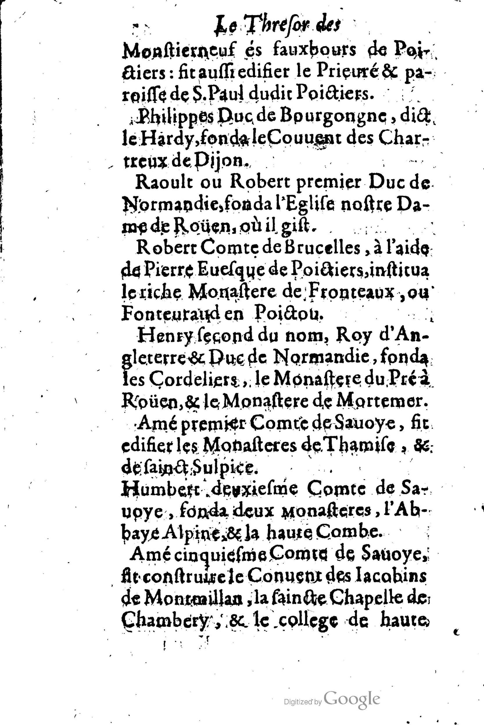1619 - Jean Corrozet - Trésor des histoires de France - BSB Munich