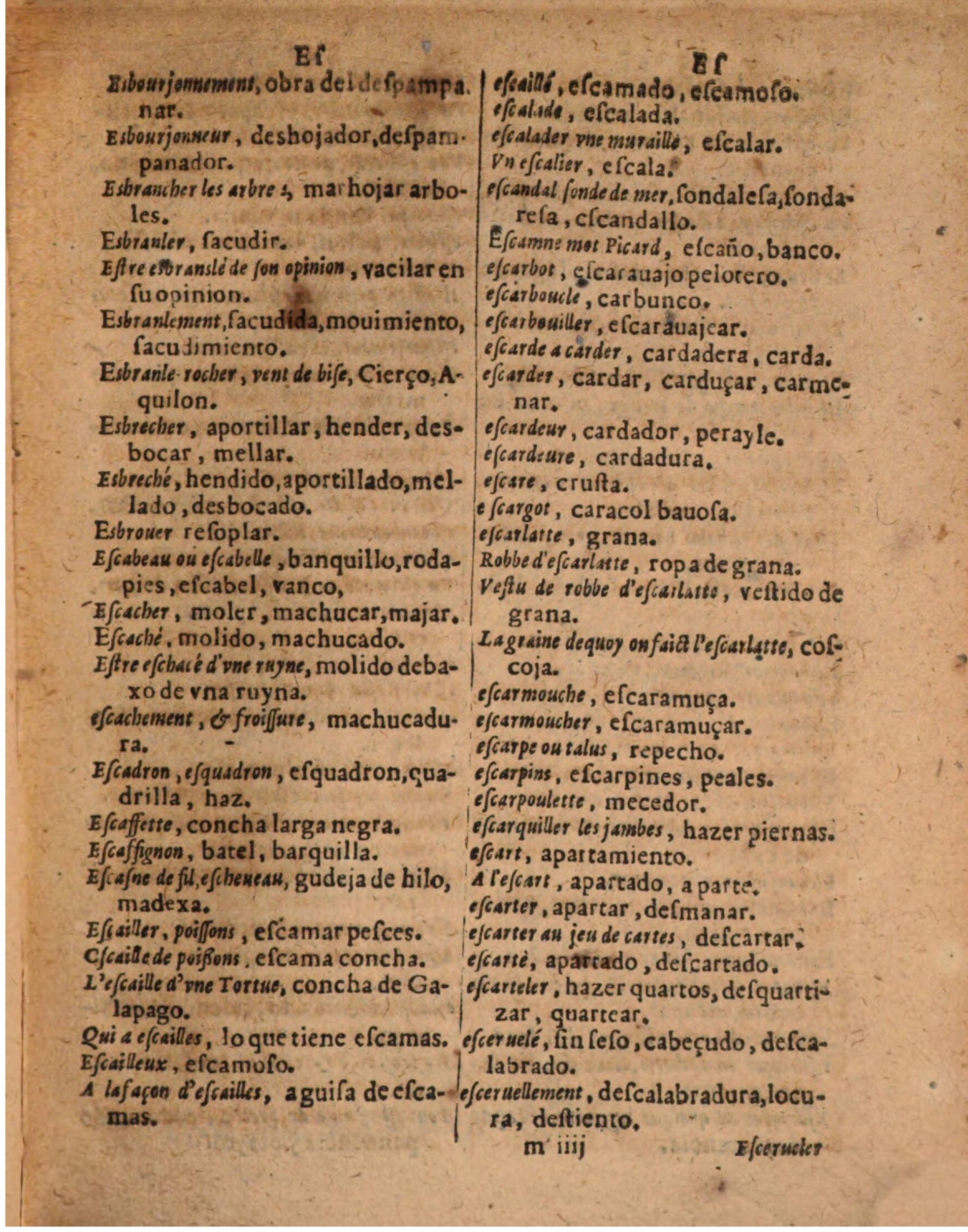 1624 - Hubert Antoine - Trésor des deux langues espagnole et française (Seconde partie) - BSB Munich