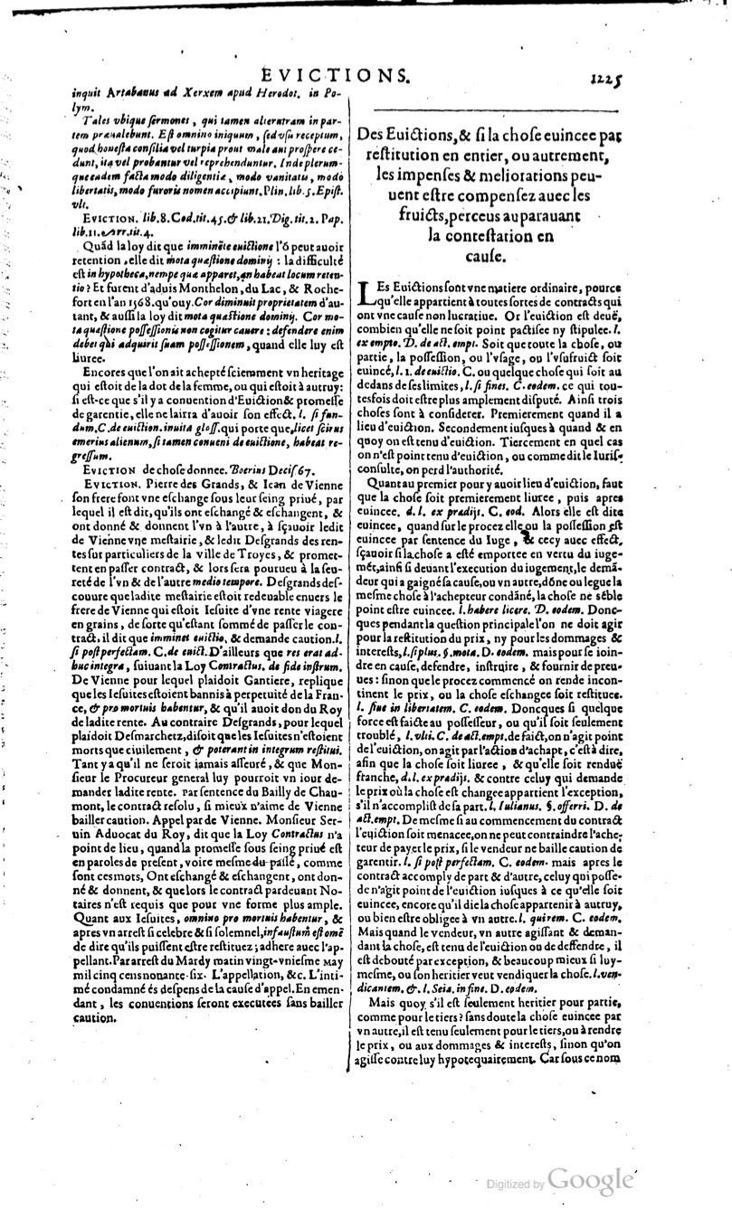 1629 - Veuve Nicolas Buon - Trésor du droit français (29620 T. 1) - BM Lyon