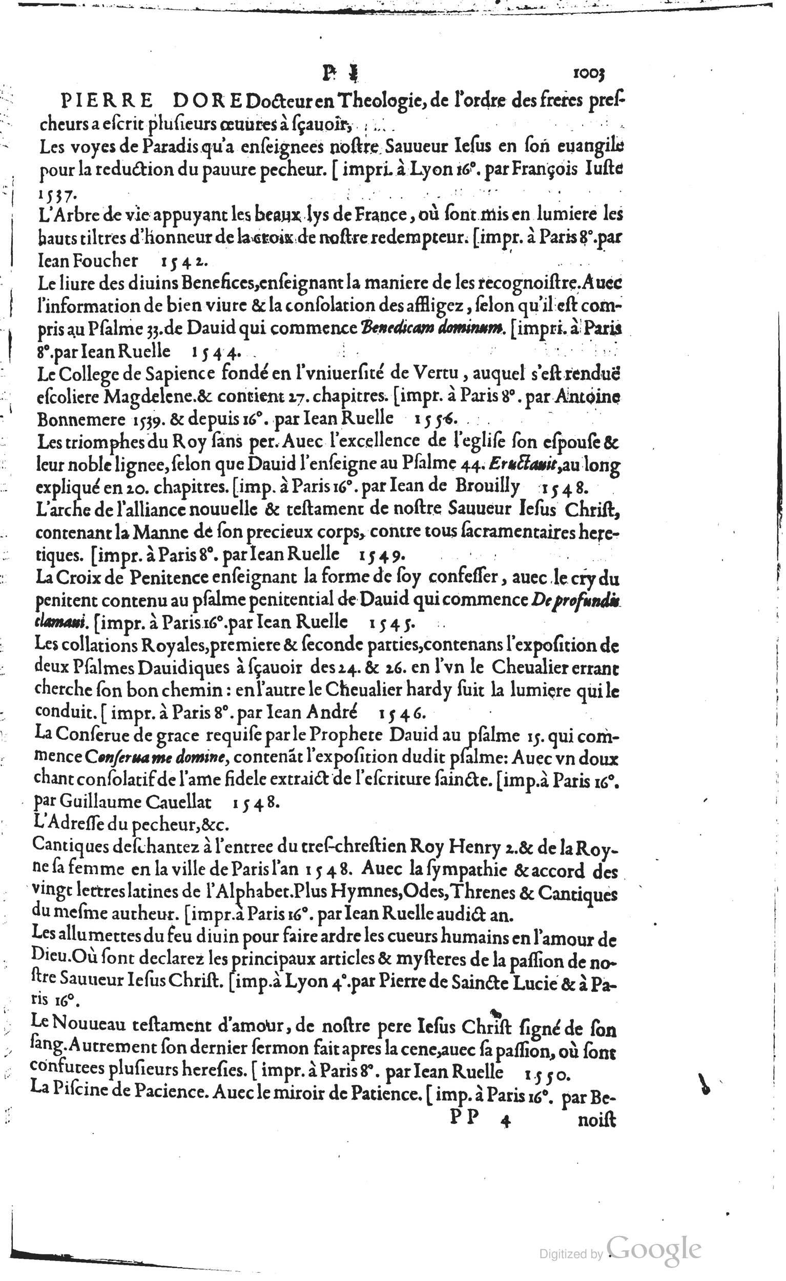 1585 - Barthélemy Honorat - Bibliothèques françaises - BSB Munich