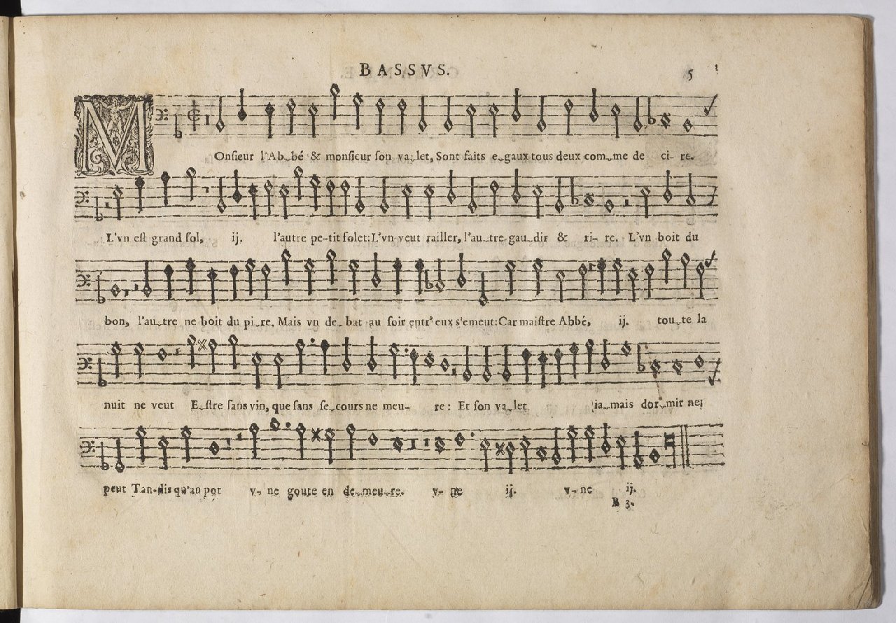 1594 - Paul Marceau - Trésor de musique d&#039;Orlande de Lassus, Superius, Bassus, Tenor, Quinta pars - BnF