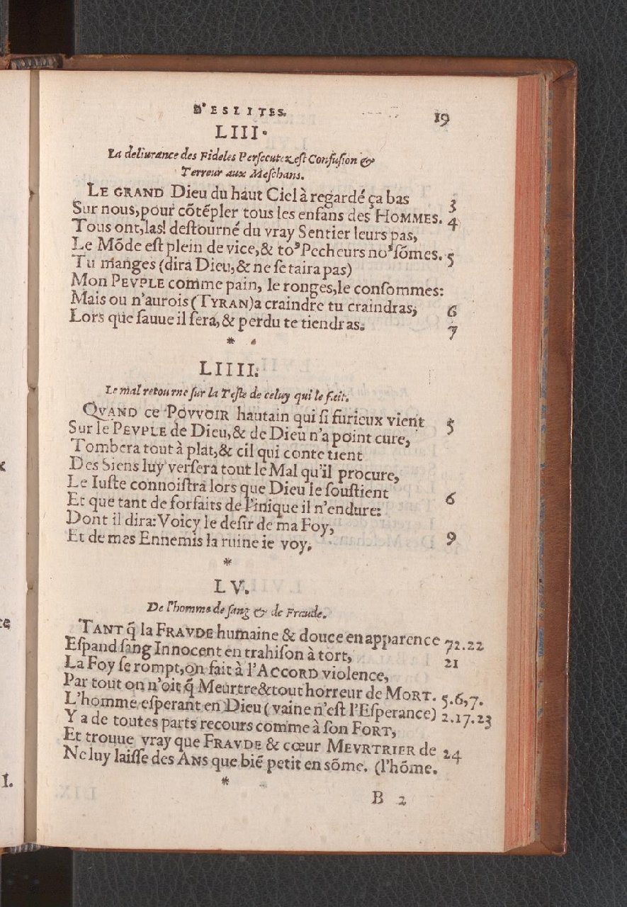 1577 - Jean de Laon - Trésor des 150 psaumes de David - Genève