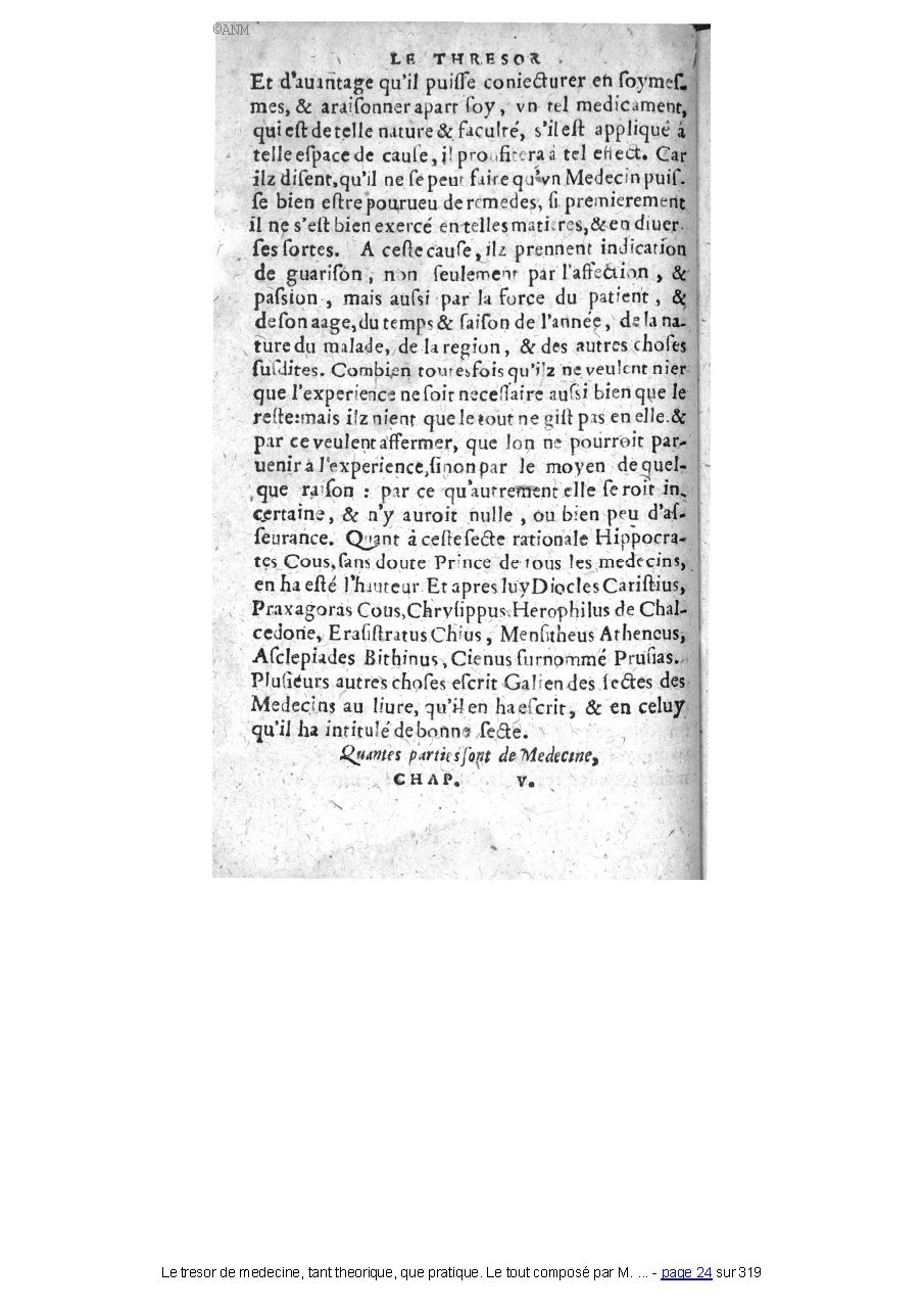 1560 - Pierre et Jan Moine - Trésor de médecine - Université Paris Cité