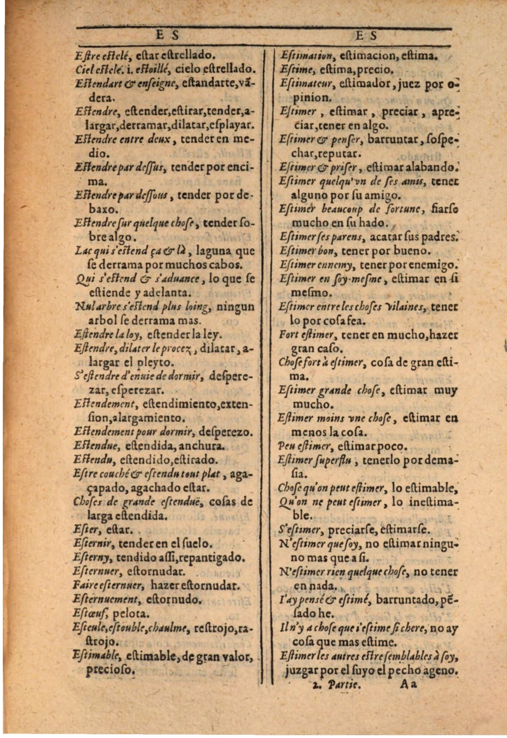 1607 - Marc Orry - Trésor des deux langues espagnole et française (Seconde partie) - BSB Munich