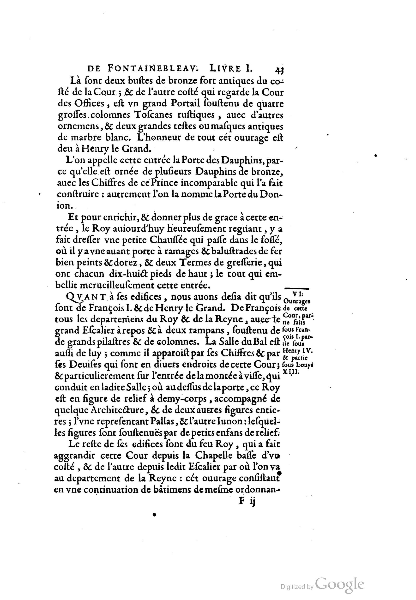 1642 - Sébastien Cramoisy - Trésor des merveilles de la maison royale de Fontainebleau - BM Lyon 1642 - Sébastien Cramoisy - Trésor des merveilles de la maison royale de Fontainebleau - BM Lyon