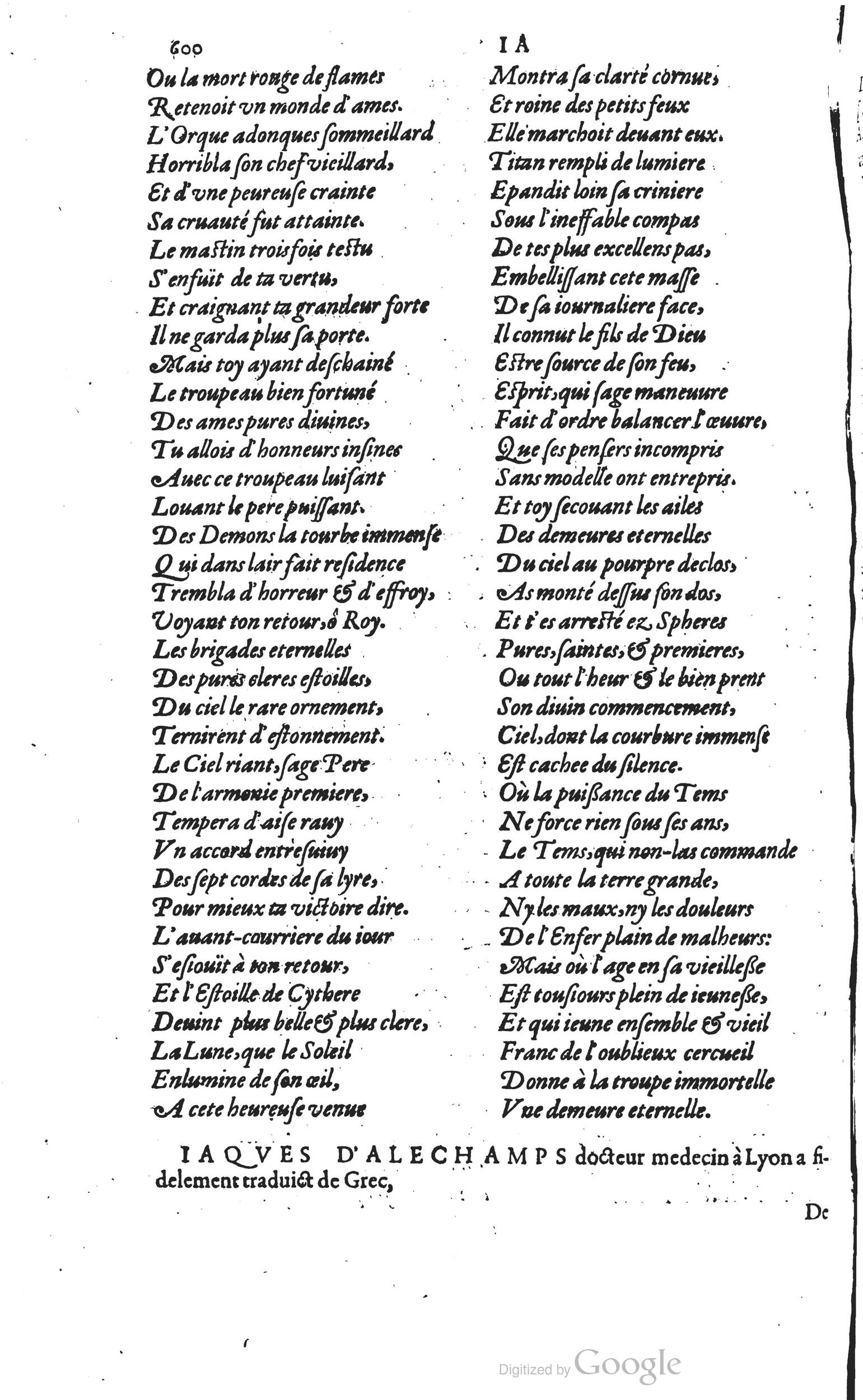 1585 - Barthélemy Honorat - Bibliothèques françaises - BSB Munich