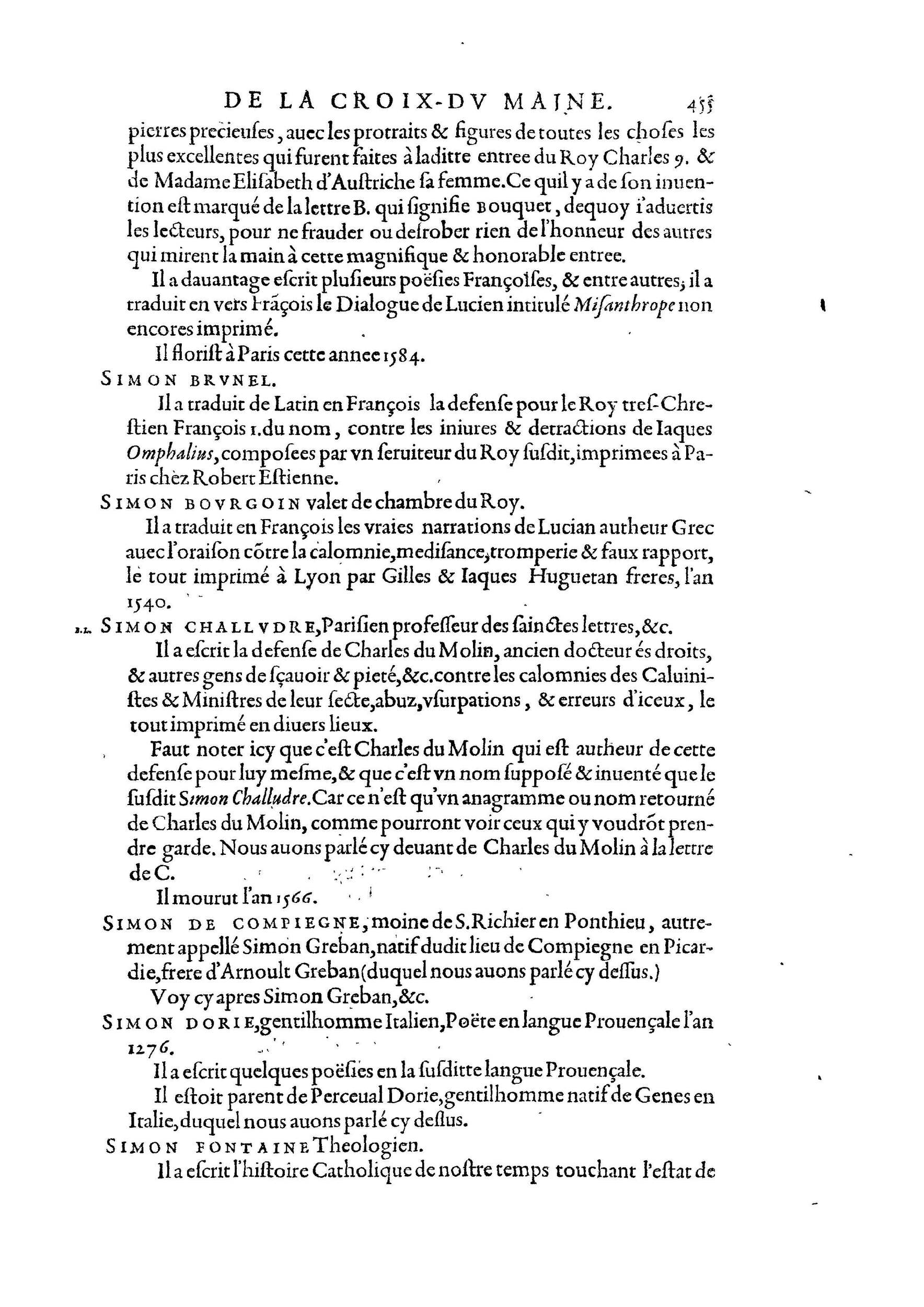 1584 - Abel L&#039;Angelier - Bibliothèques françaises - BnF