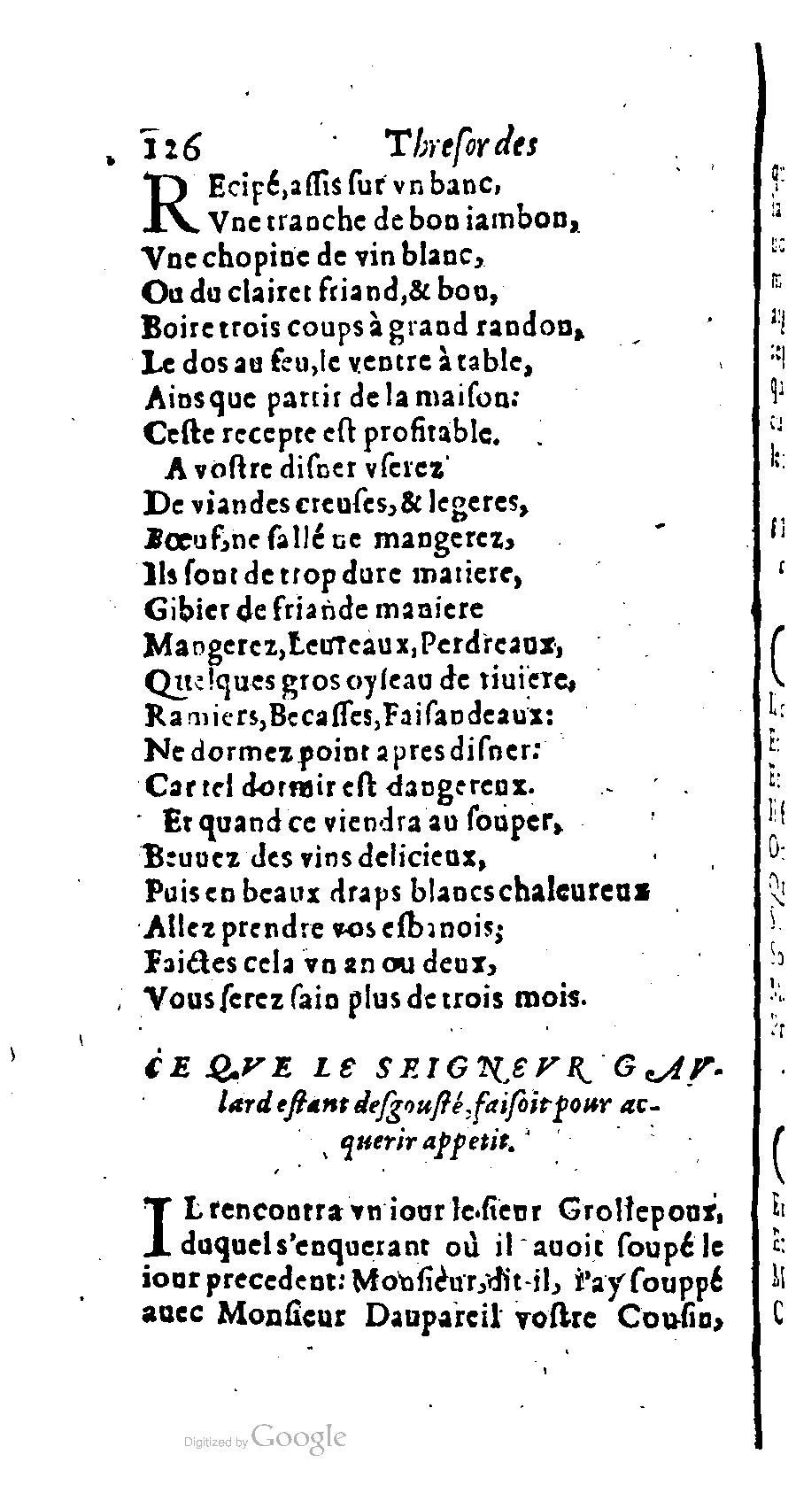 1611 - Romain de Beauvais - Trésor des récréations - BM Lyon