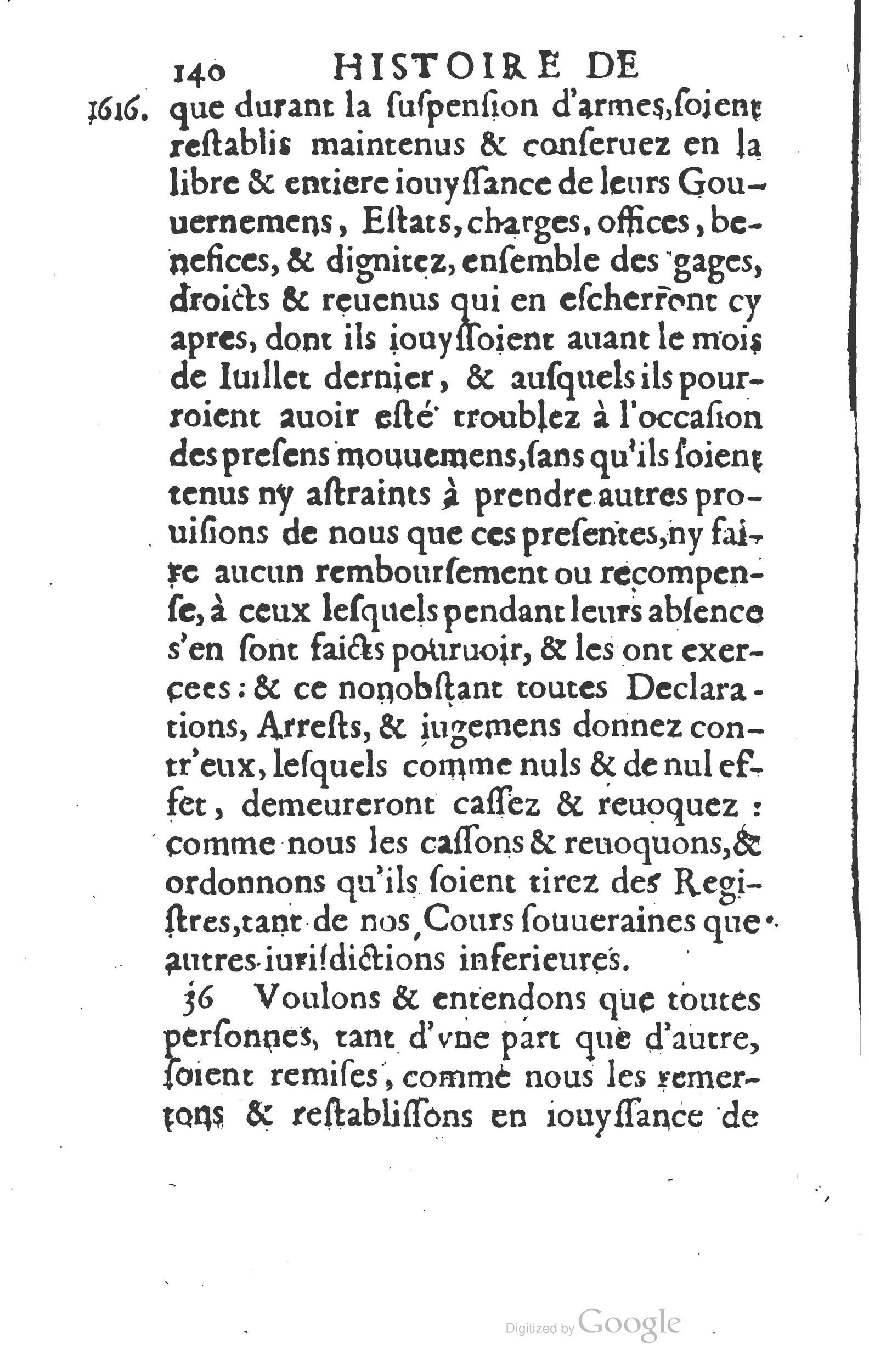 1624 - Joseph Bouillerot - Trésor de l’histoire générale de notre temps - BM Lyon