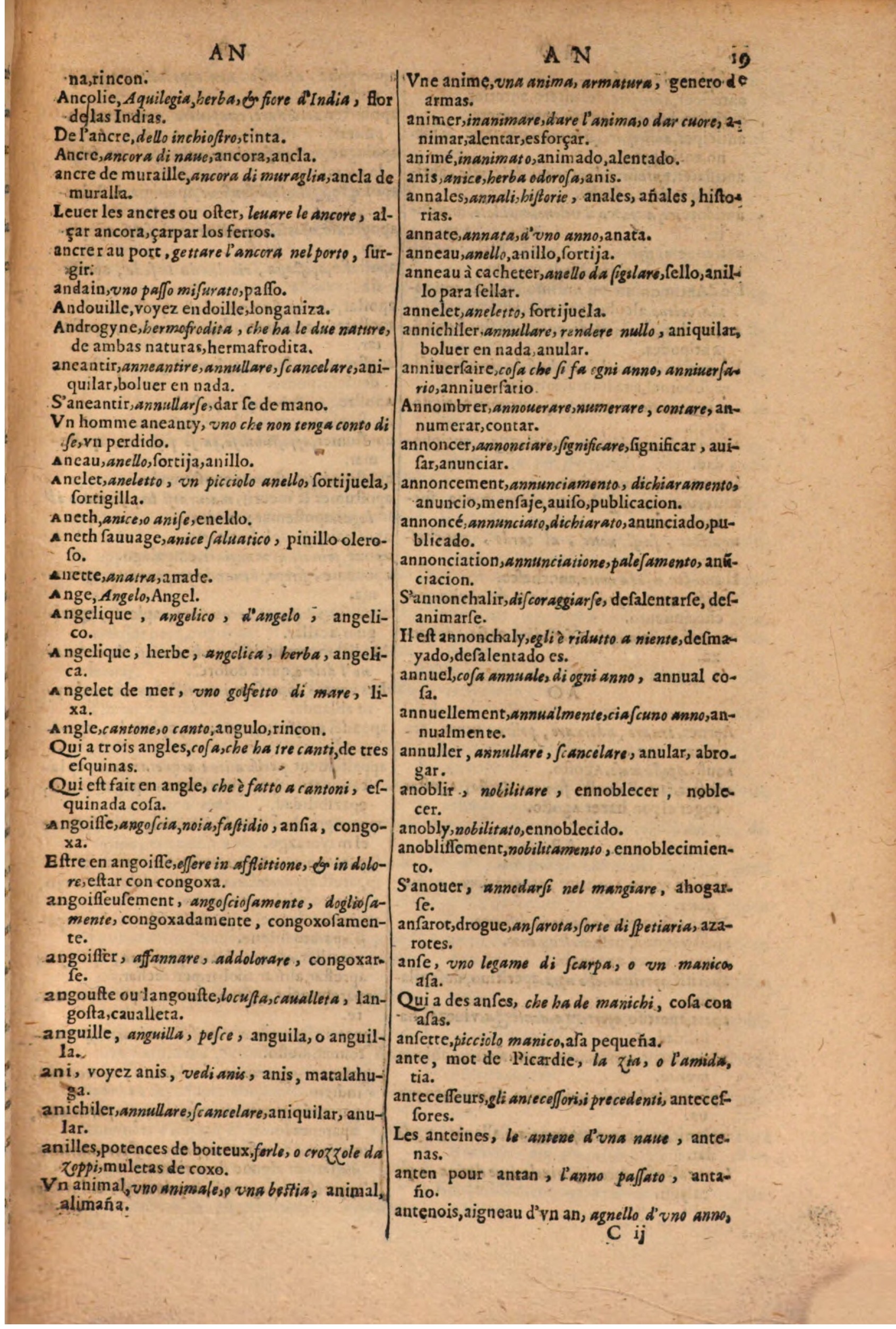 1616 - Pierre de la Rovière - Trésor des trois langues (Seconde partie) - BSB Munich
