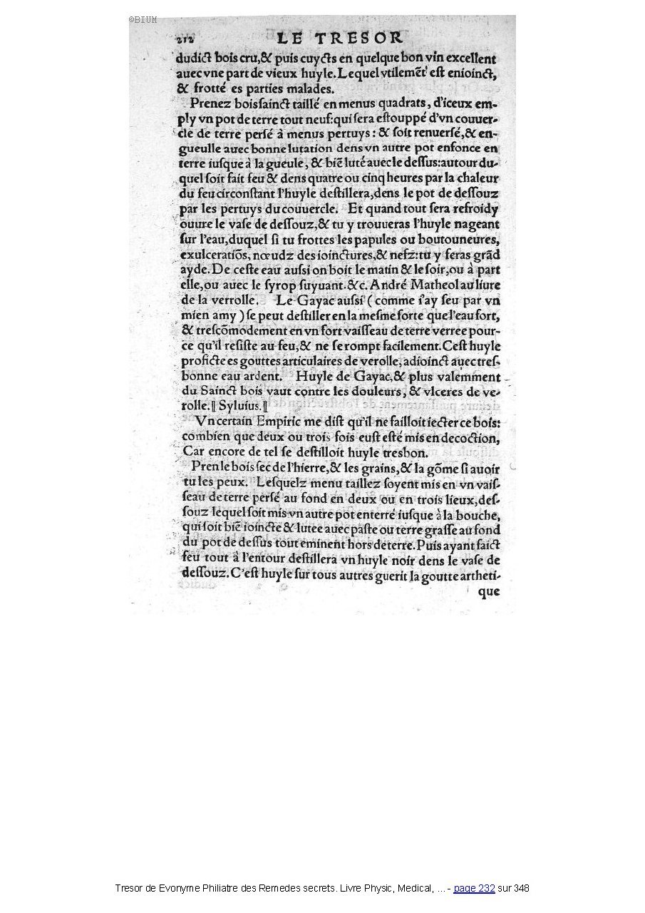 1555 - Balthazar Arnoullet - Trésor d’Évonyme Philiatre - Université Paris Cité