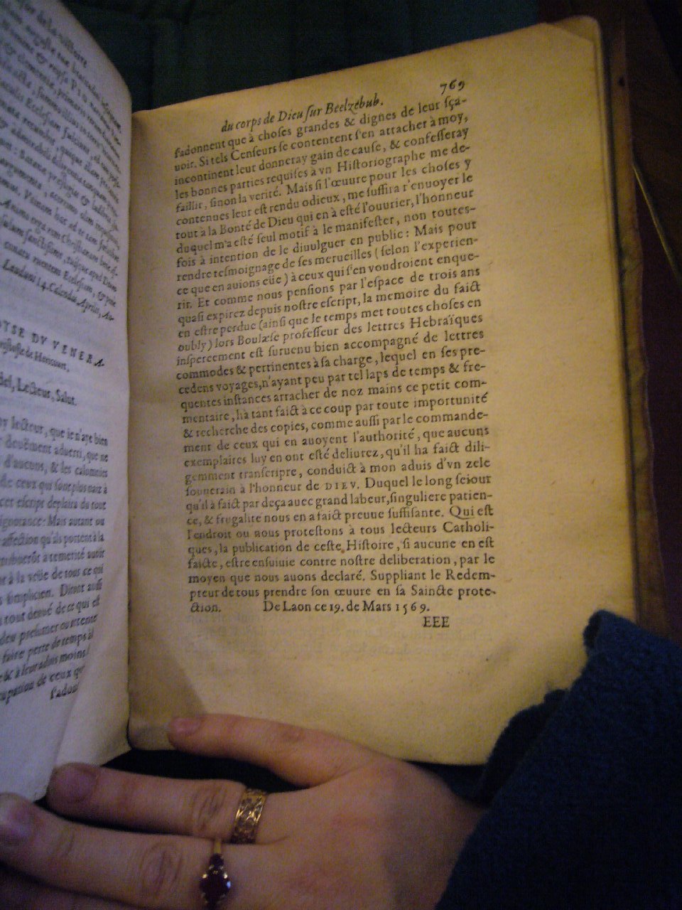 1578 - Nicolas Chesneau - Trésor et entière histoire de la triomphante victoire du corps de Dieu sur l’esprit malin - BnF Arsenal