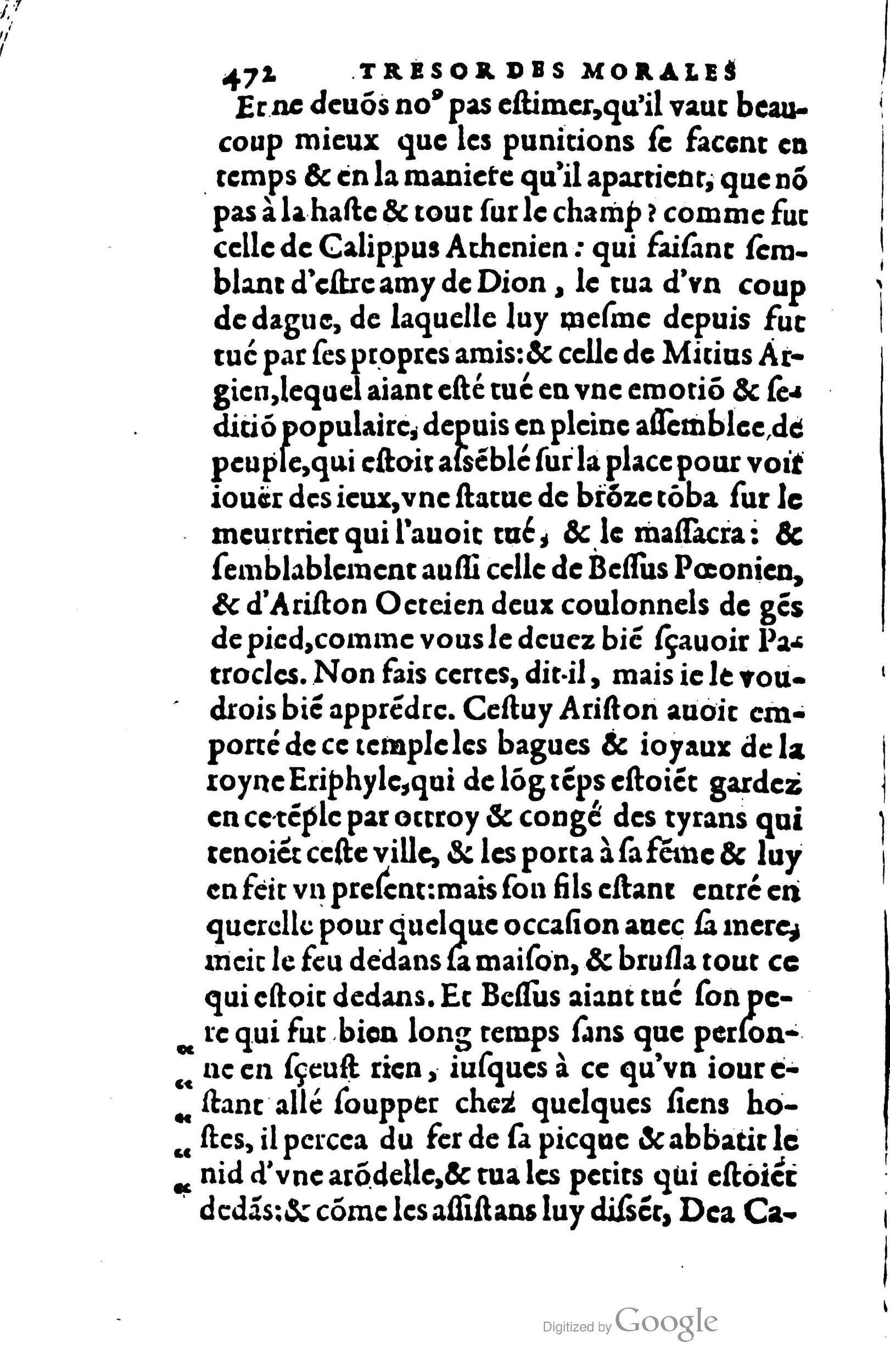 1578 - Jean Poupy - Trésor des morales de Plutarque - BSB Munich