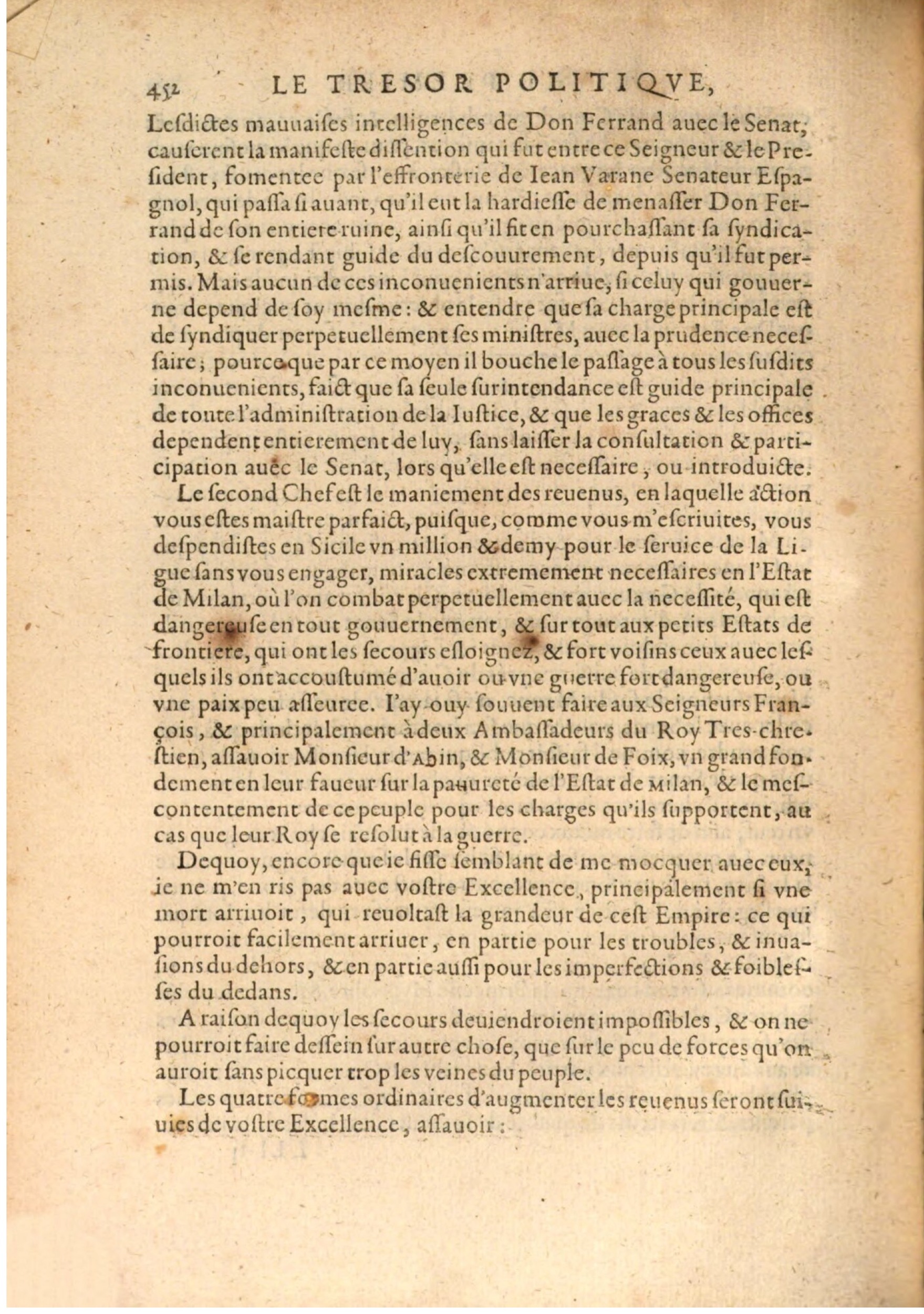 1608 - Nicolas Du Fossé - Trésor politique - BSB Munich