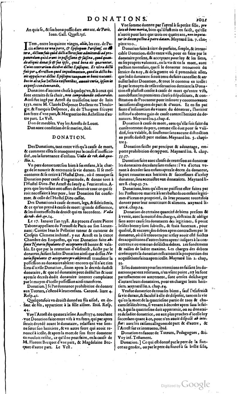 1629 - Veuve Nicolas Buon - Trésor du droit français (29620 T. 1) - BM Lyon