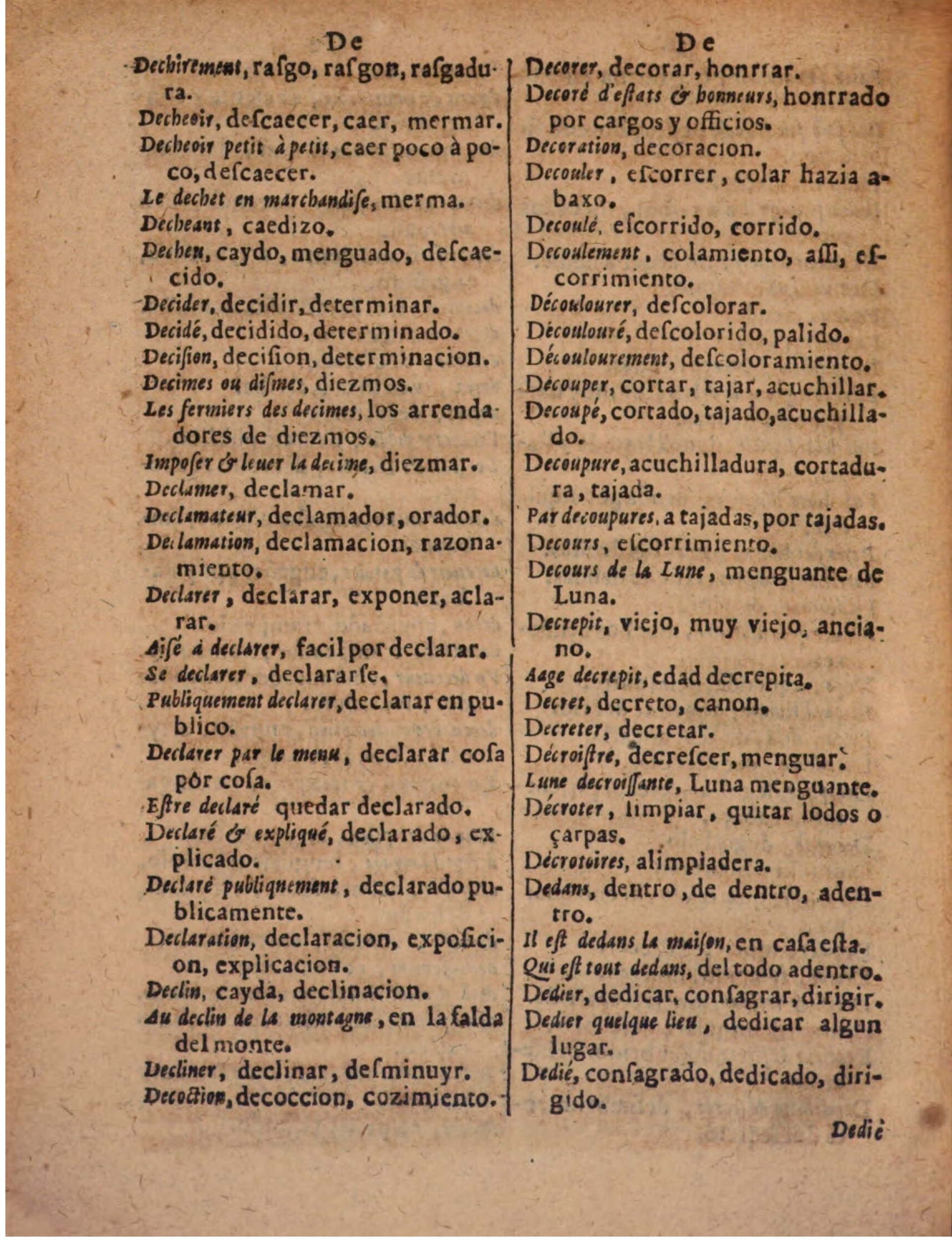 1624 - Hubert Antoine - Trésor des deux langues espagnole et française (Seconde partie) - BSB Munich