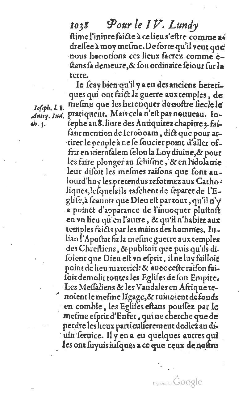 1607 - Nicolas Du Fossé - Trésor quadragésimal - T 01 - BM Lyon