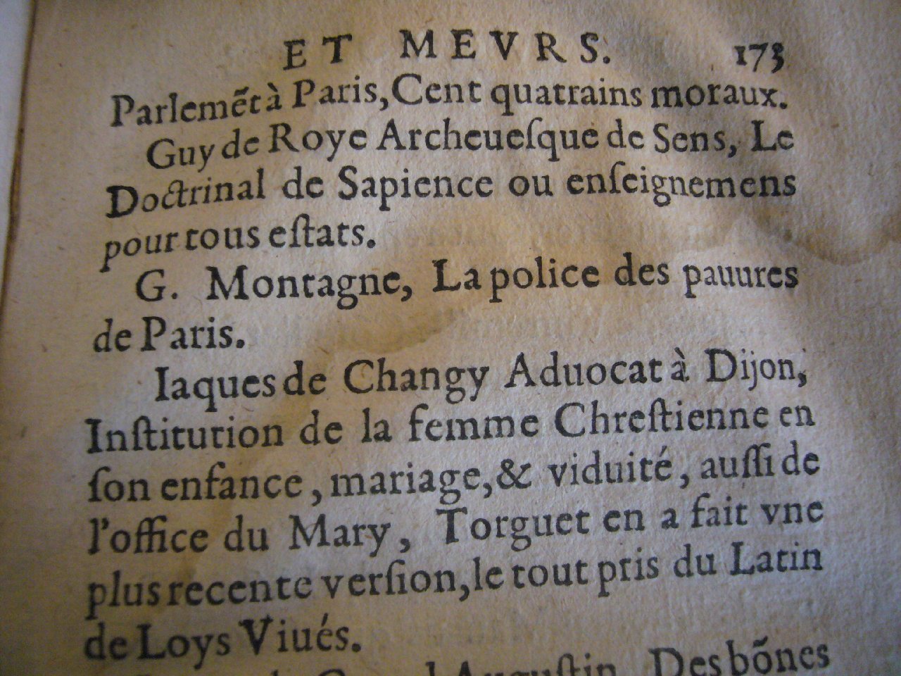 1602 - François Jacquin - Trésor des bons esprits français - BnF Arsenal